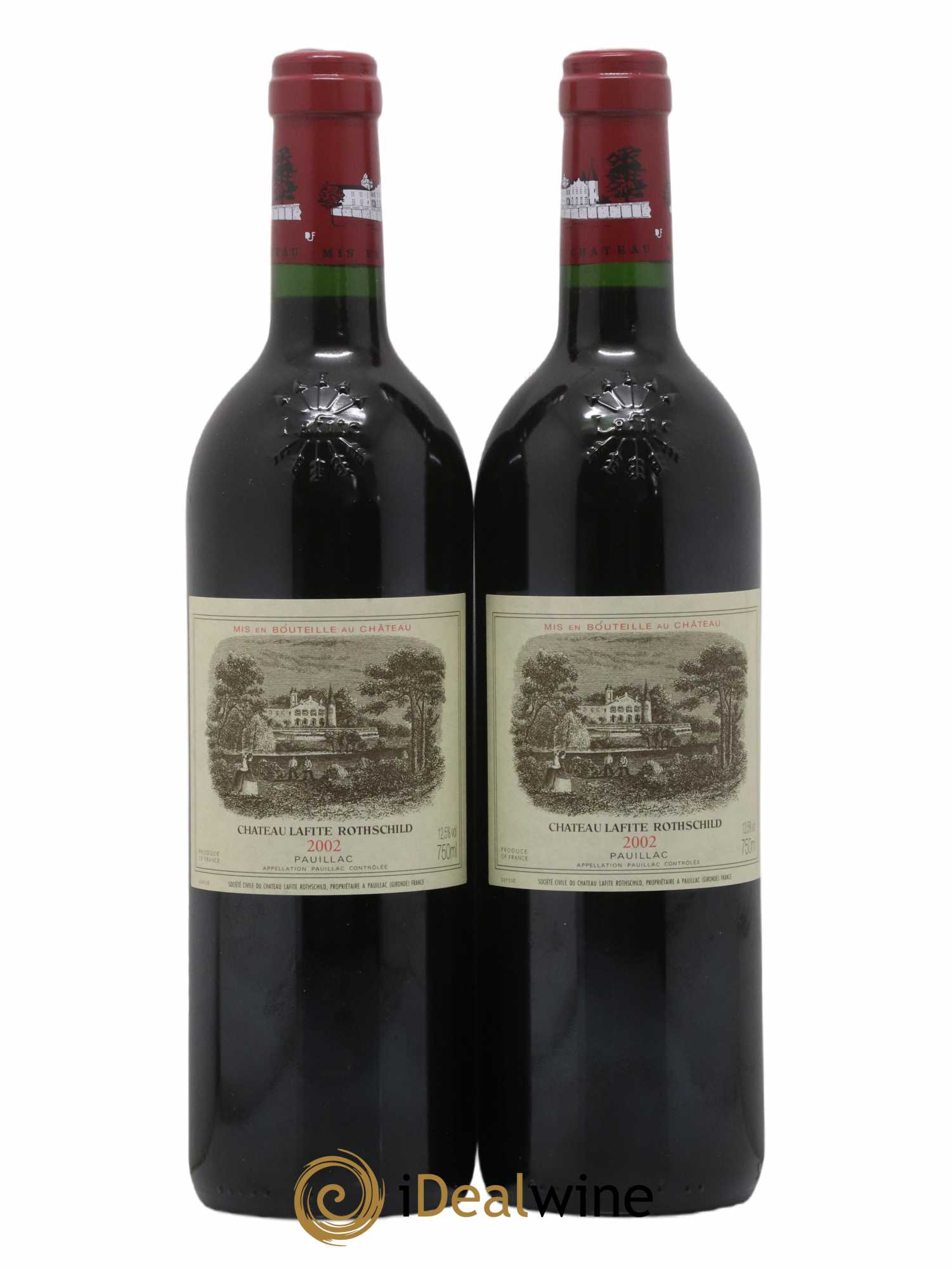 Château Lafite Rothschild 1er Grand Cru Classé 2002 - Lot de 2 bouteilles - 0