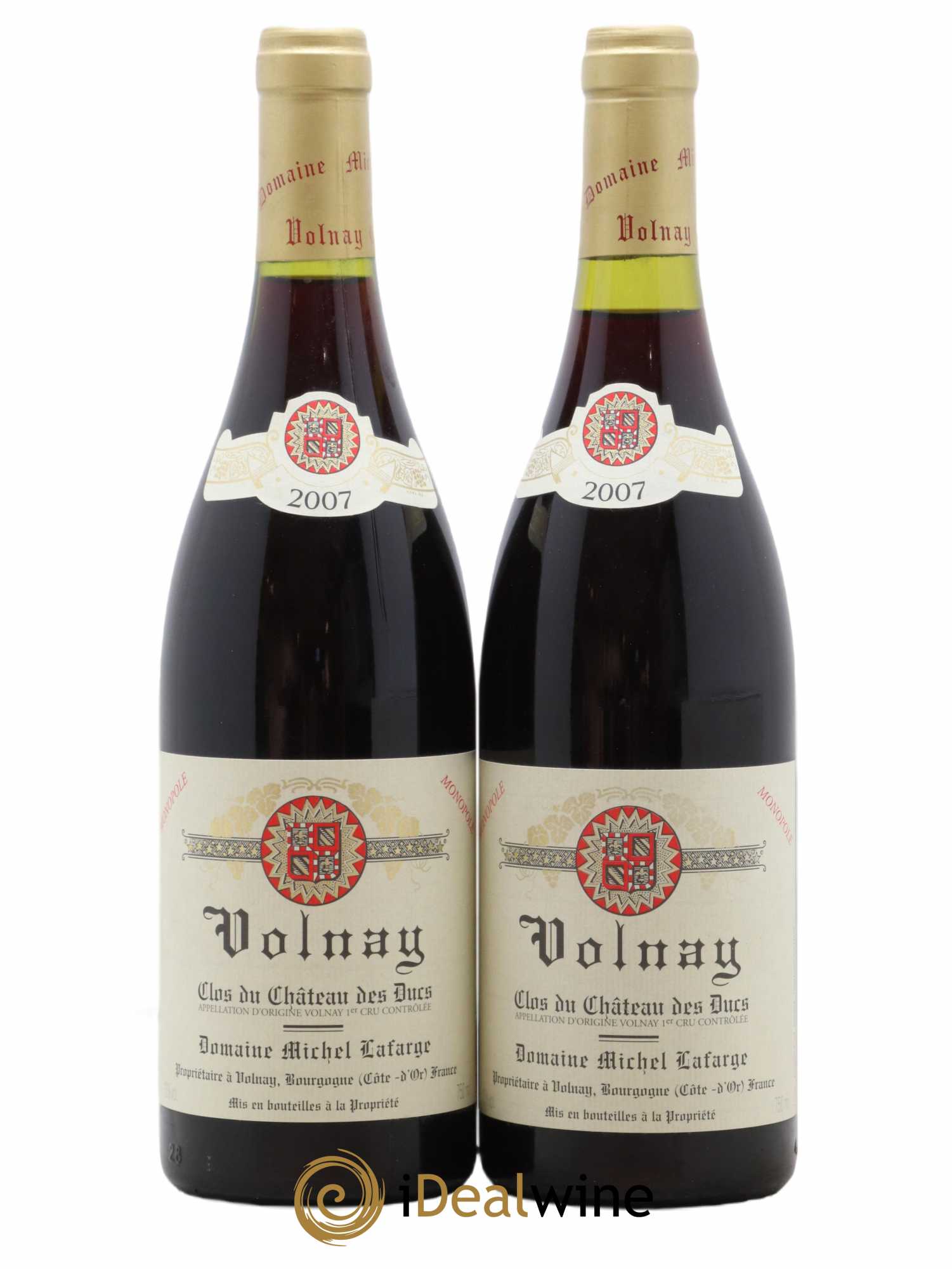 Volnay 1er Cru Clos du Château des Ducs Lafarge (Domaine) 2007 - Lot of 2 bottles - 0