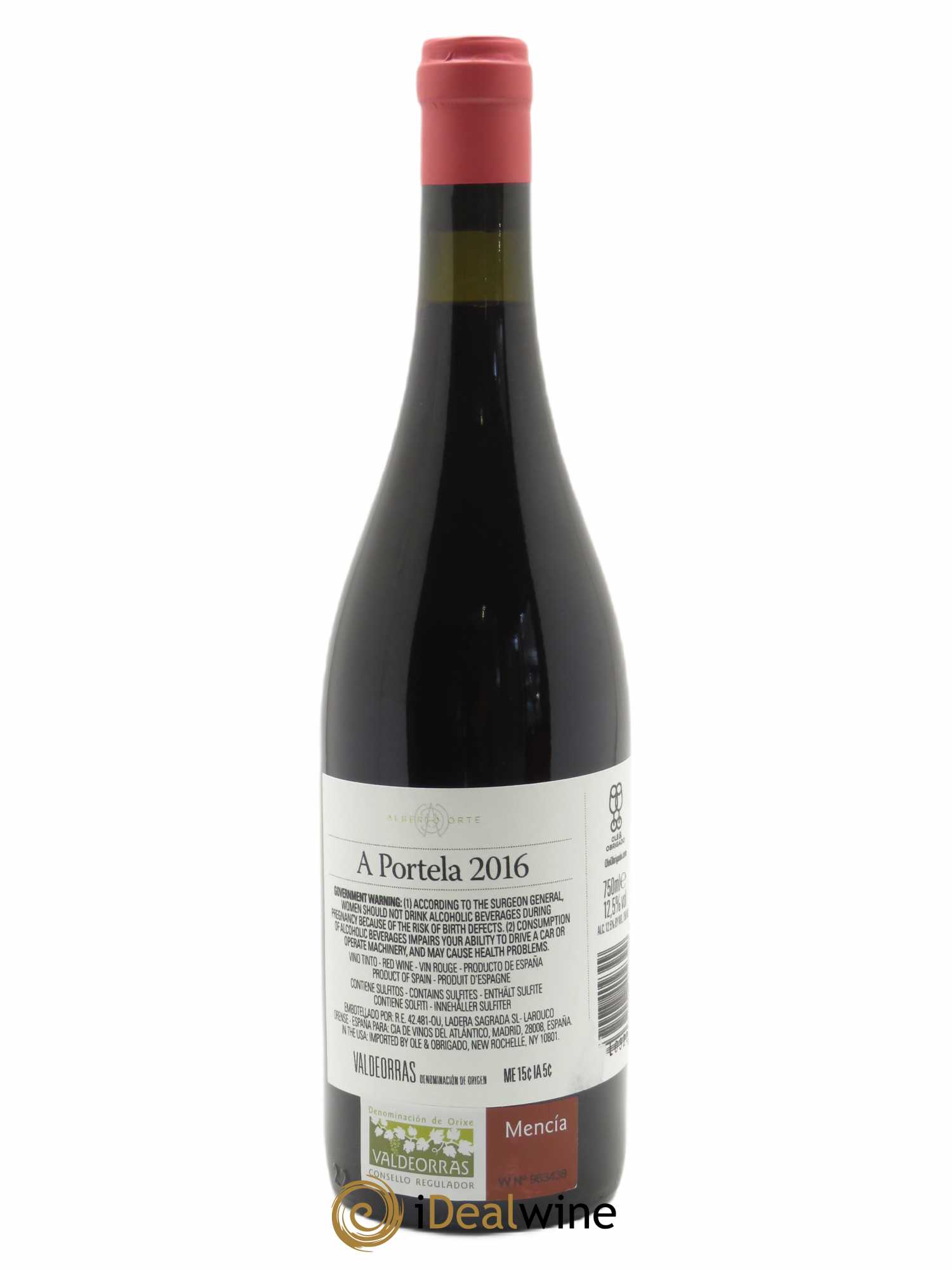 Valdeorras DO A Portela Alberto Orte 2016 - Lot of 1 bottle - 1