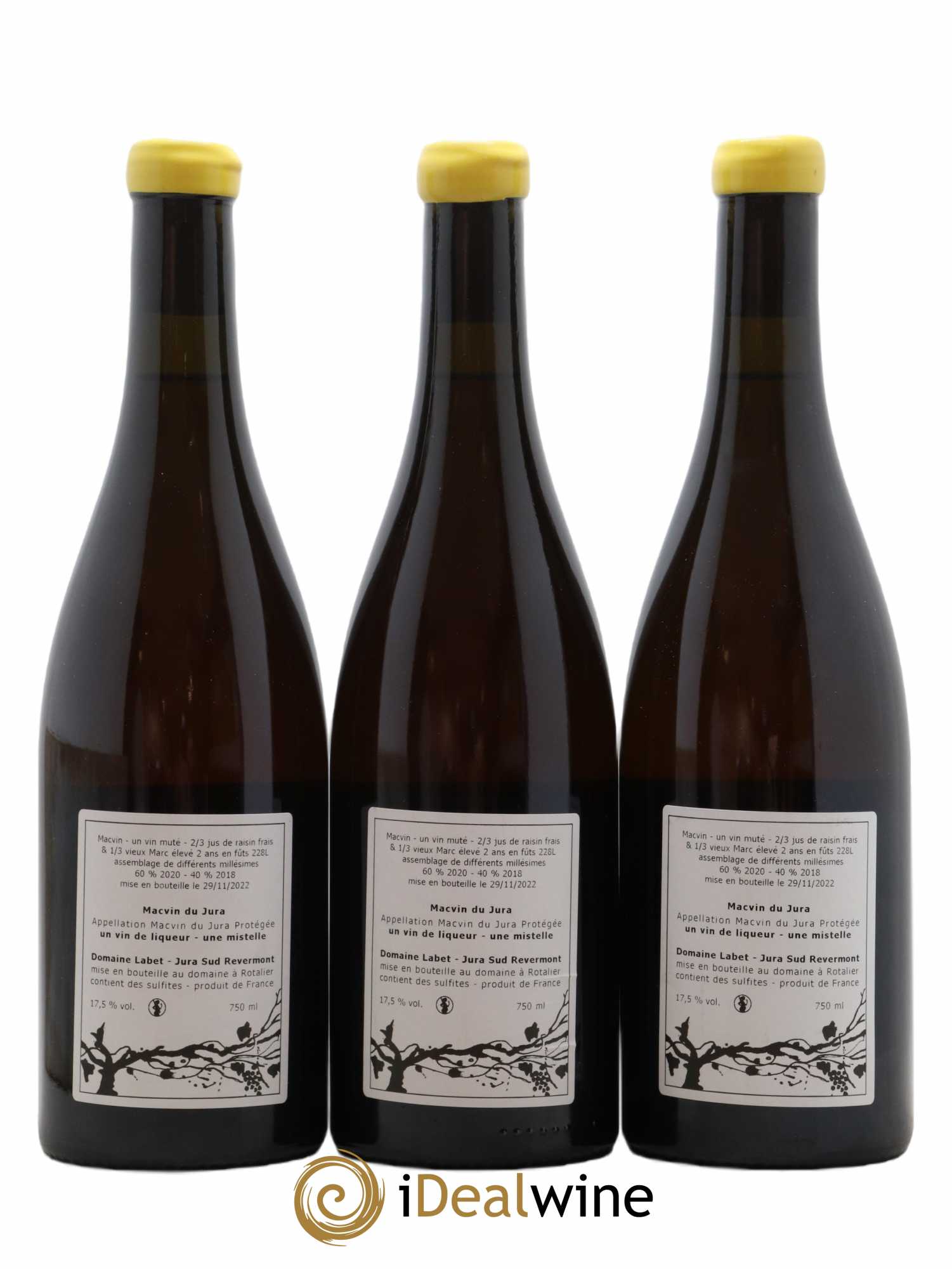 Macvin du Jura Romain - Julien  - Charline Labet 2022 - Lot de 3 bouteilles - 1