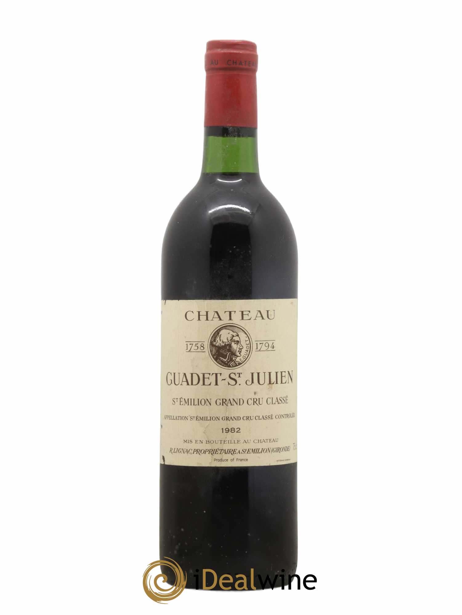 Château Guadet  Grand Cru Classé 1982 - Lot de 1 bouteille - 0