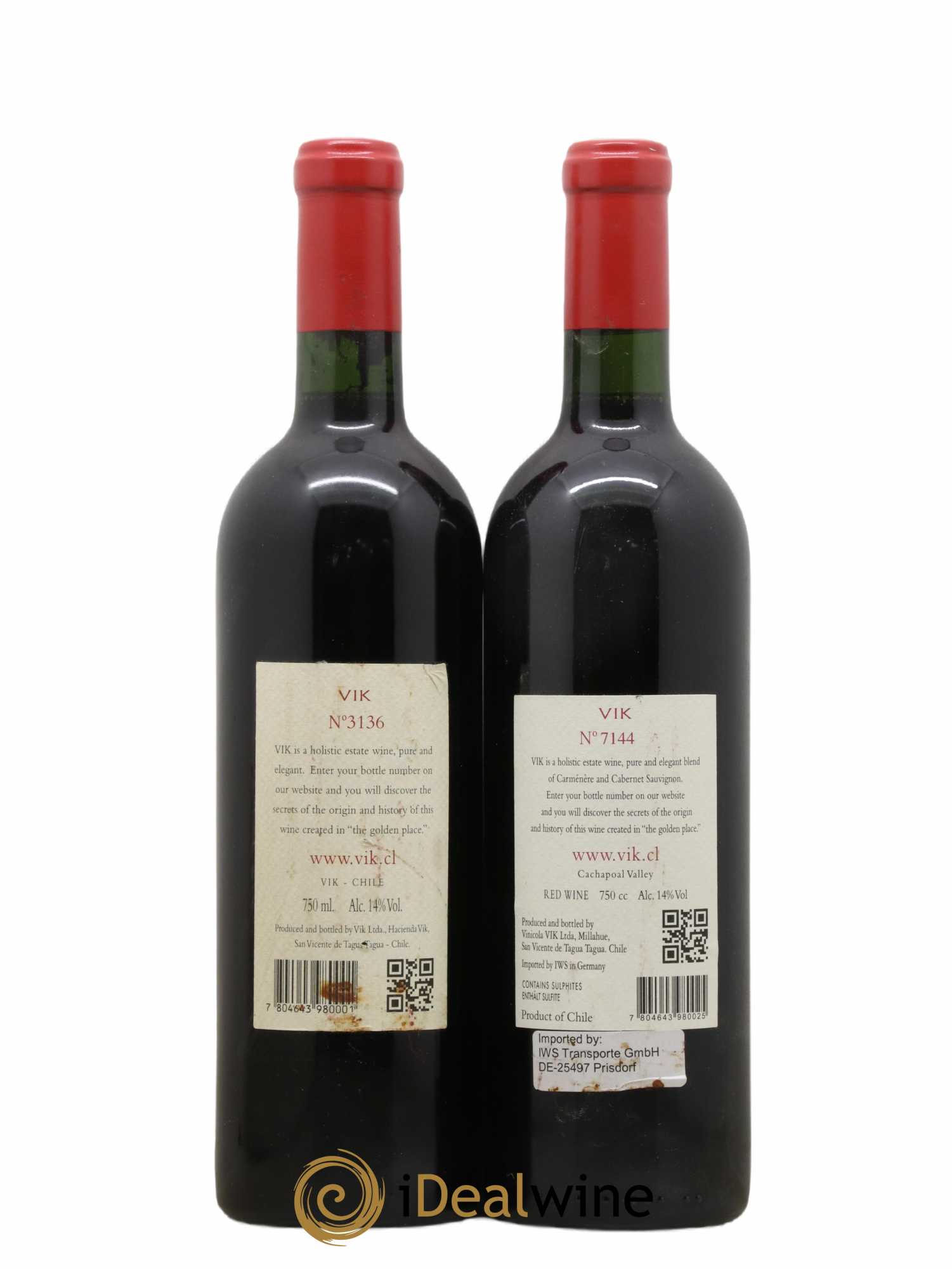 Chili Vino VIK Millahue 2011 - Lot of 2 bottles - 1