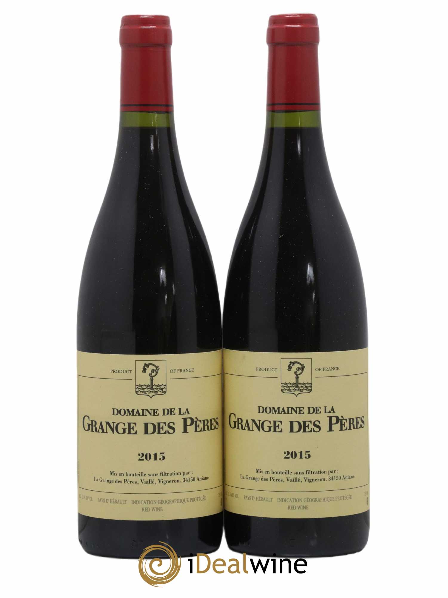 IGP Pays d'Hérault Grange des Pères Laurent Vaillé  2015 - Lot of 2 bottles - 0