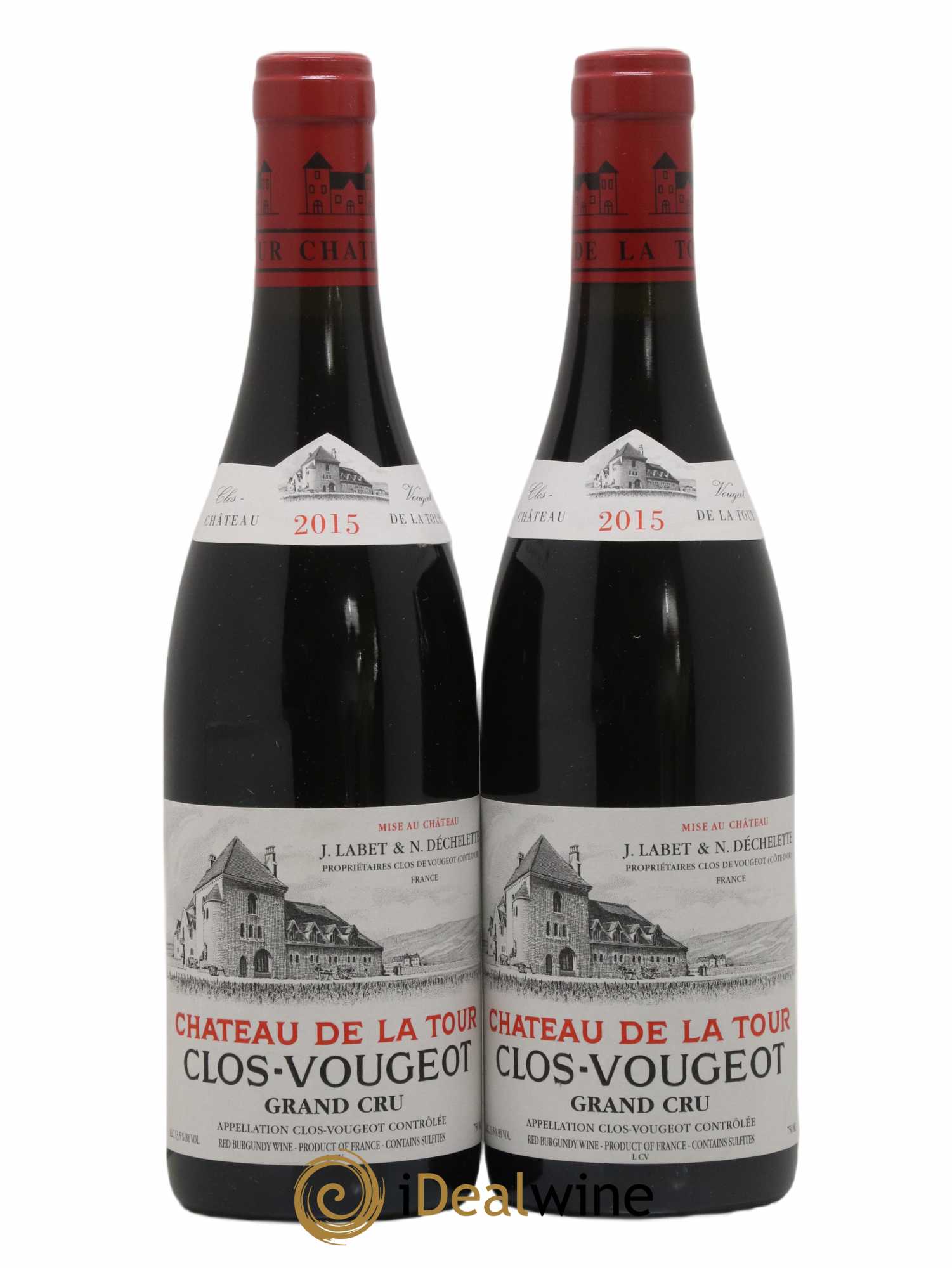 Clos de Vougeot Grand Cru Château de La Tour  2015 - Lot of 2 bottles - 0