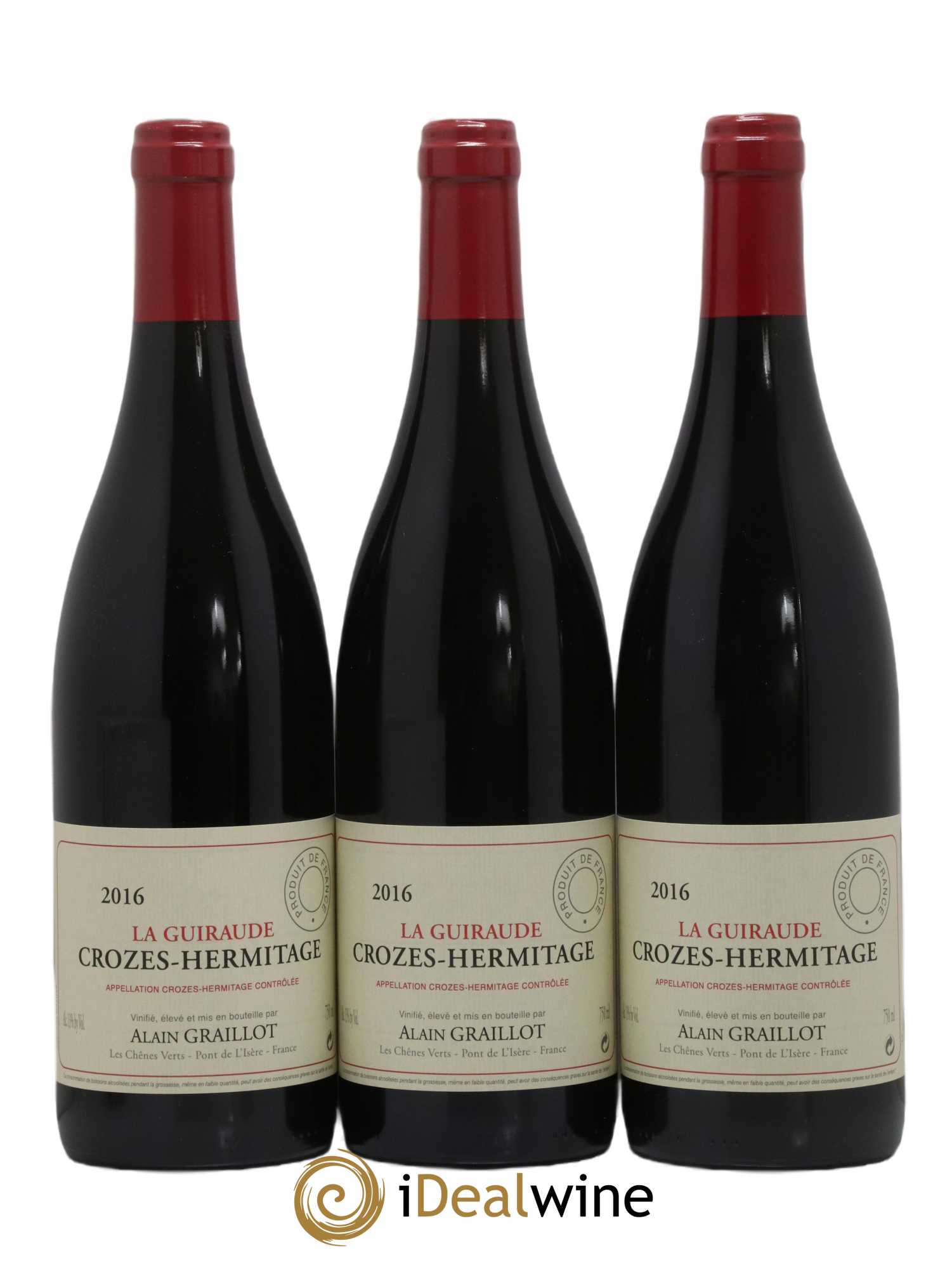 Crozes-Hermitage La Guiraude Domaine Graillot  2016 - Lot de 3 bouteilles - 0