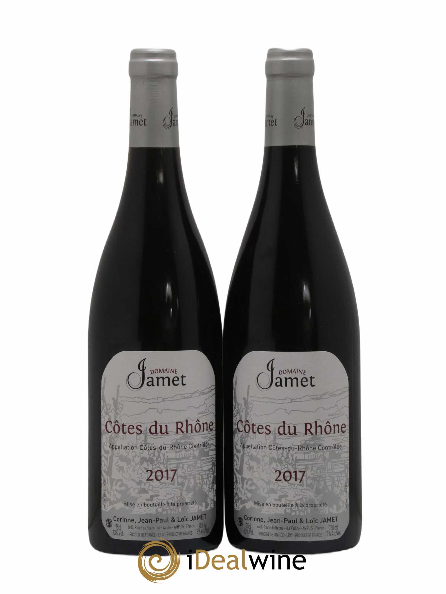 Côtes du Rhône Jamet (Domaine)  2017 - Lotto di 2 bottiglie - 0