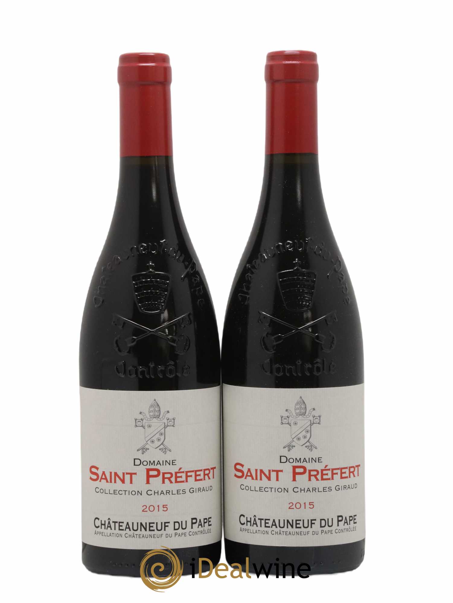 Châteauneuf-du-Pape Collection Charles Giraud Domaine Saint-Préfert  2015 - Lot de 2 bouteilles - 0