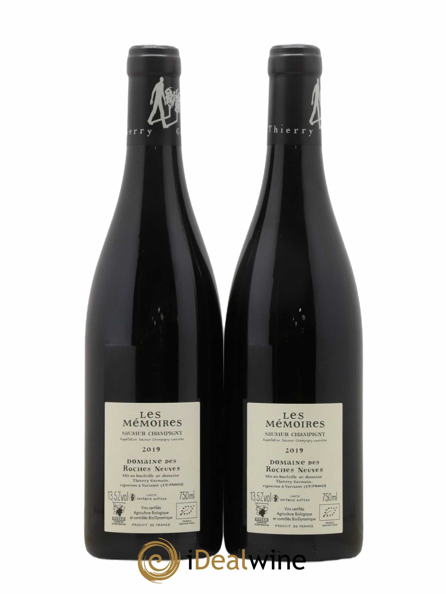 Saumur-Champigny Les Mémoires Domaine des Roches Neuves - Thierry Germain  2019 - Lot de 2 bouteilles - 1