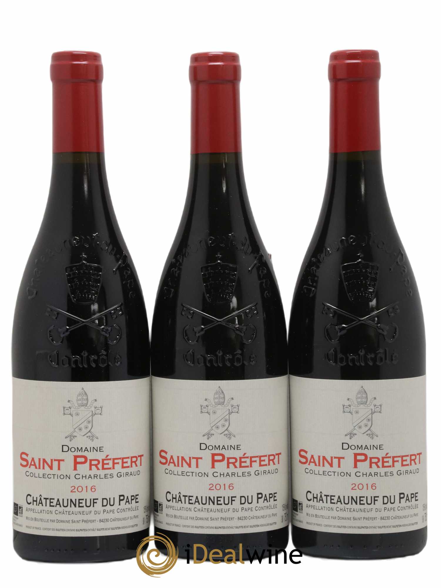 Châteauneuf-du-Pape Collection Charles Giraud Domaine Saint-Préfert  2016 - Lot de 3 bouteilles - 0