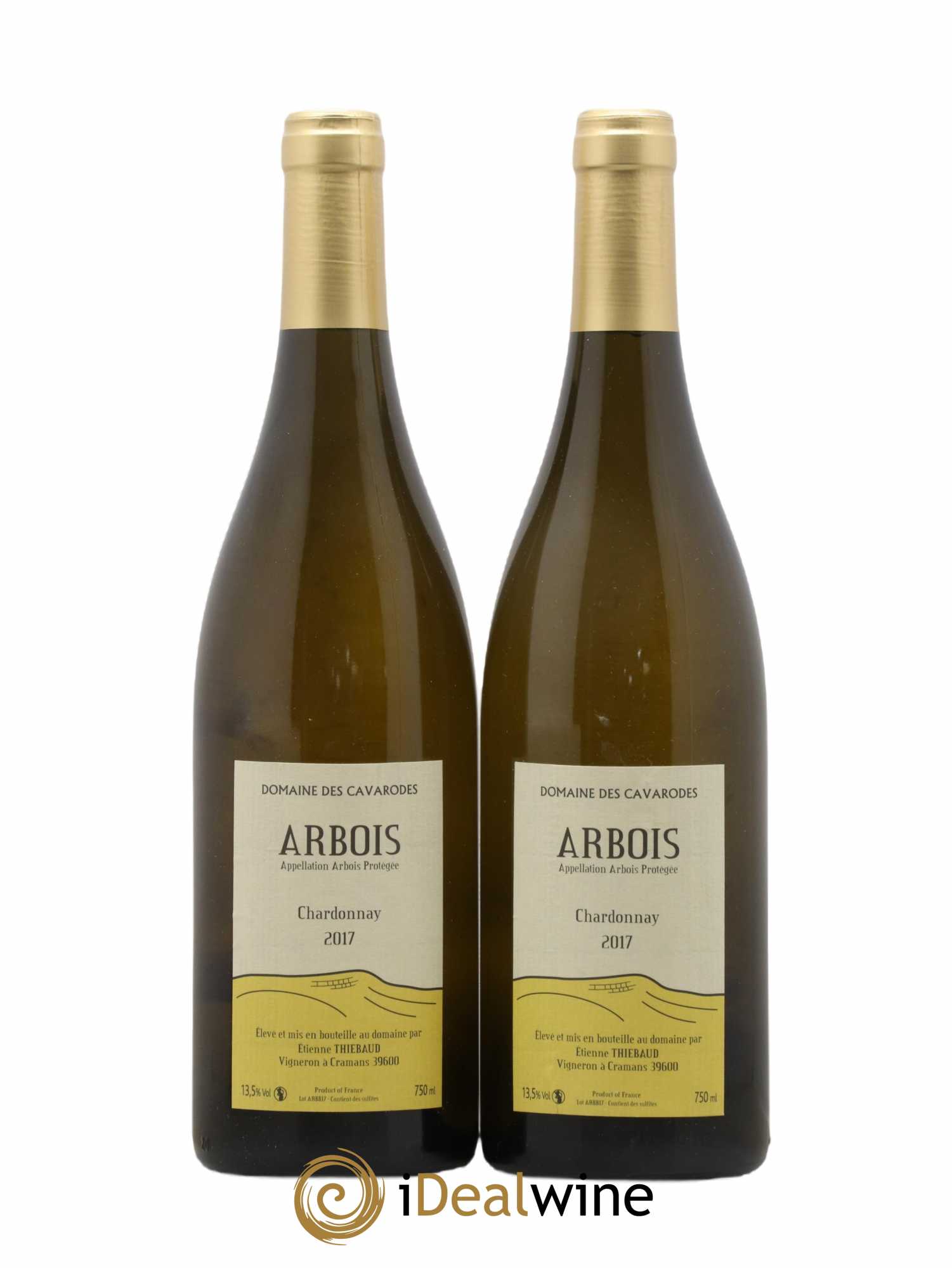 Arbois Chardonnay Cavarodes (Domaine des) - Etienne Thiébaud  2017 - Lot de 2 bouteilles - 0