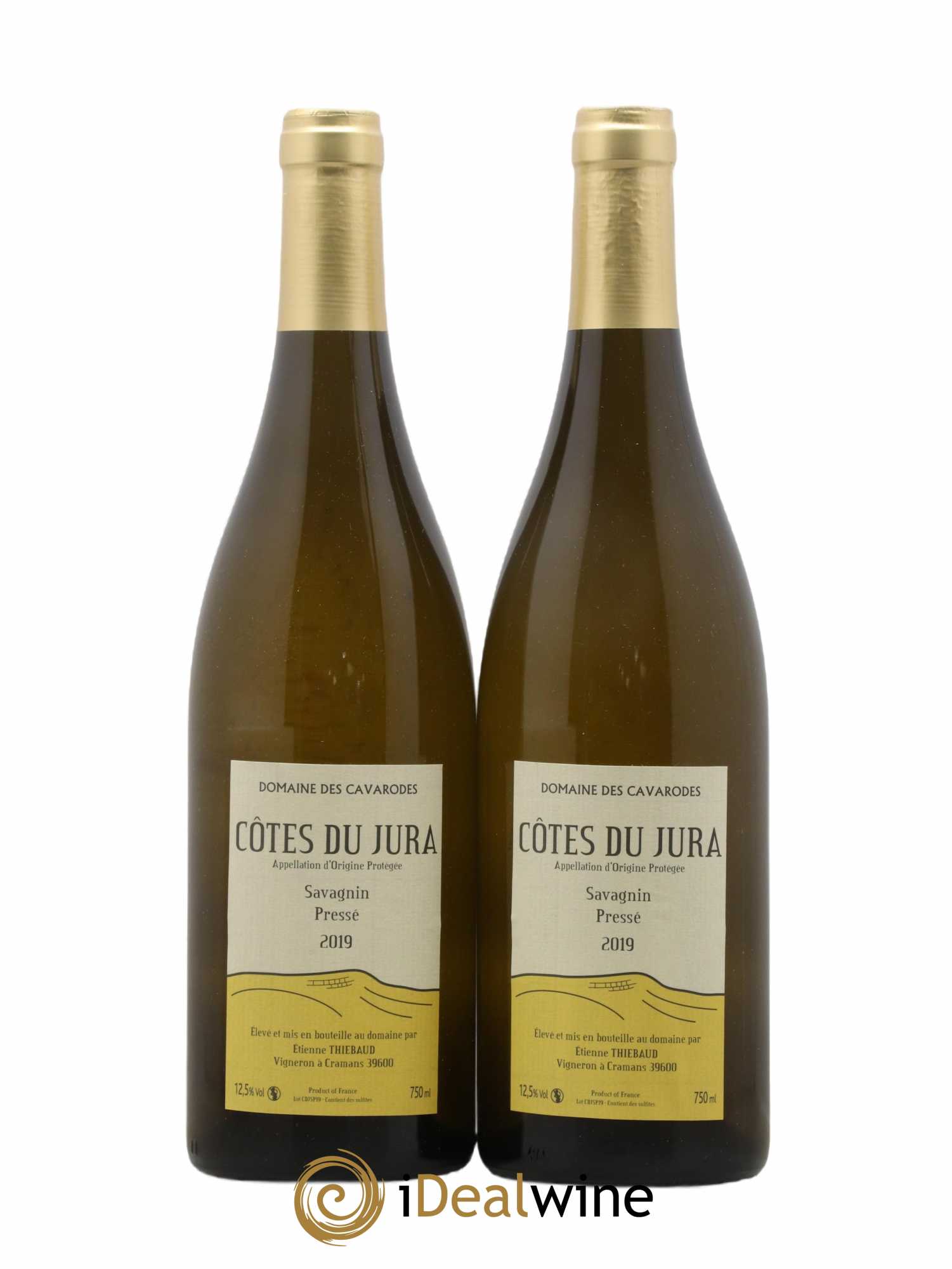 Côtes du Jura Savagnin pressé Cavarodes (Domaine des) - Etienne Thiébaud  2019 - Lot de 2 bouteilles - 0