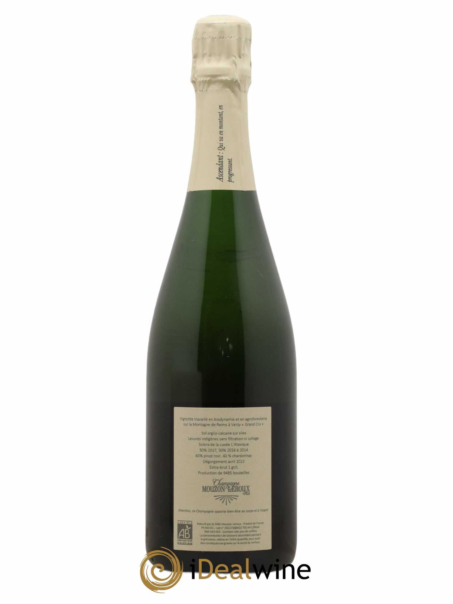 L'Ascendant Verzy Grand Cru Extra Brut Mouzon-Leroux  - Posten von 1 Flasche - 1