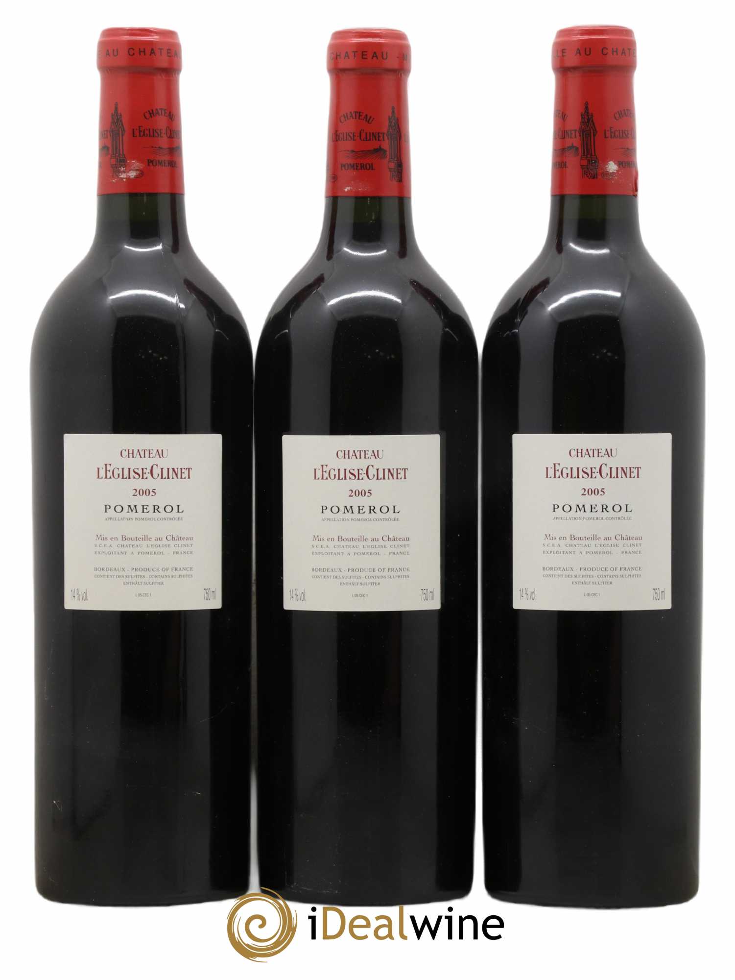 Château l' Église Clinet  2005 - Lot de 3 bouteilles - 1