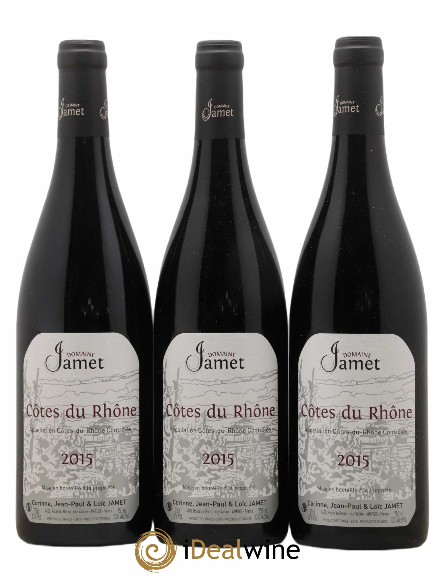 Côtes du Rhône Jamet (Domaine)  2015 - Lot de 3 bouteilles - 0