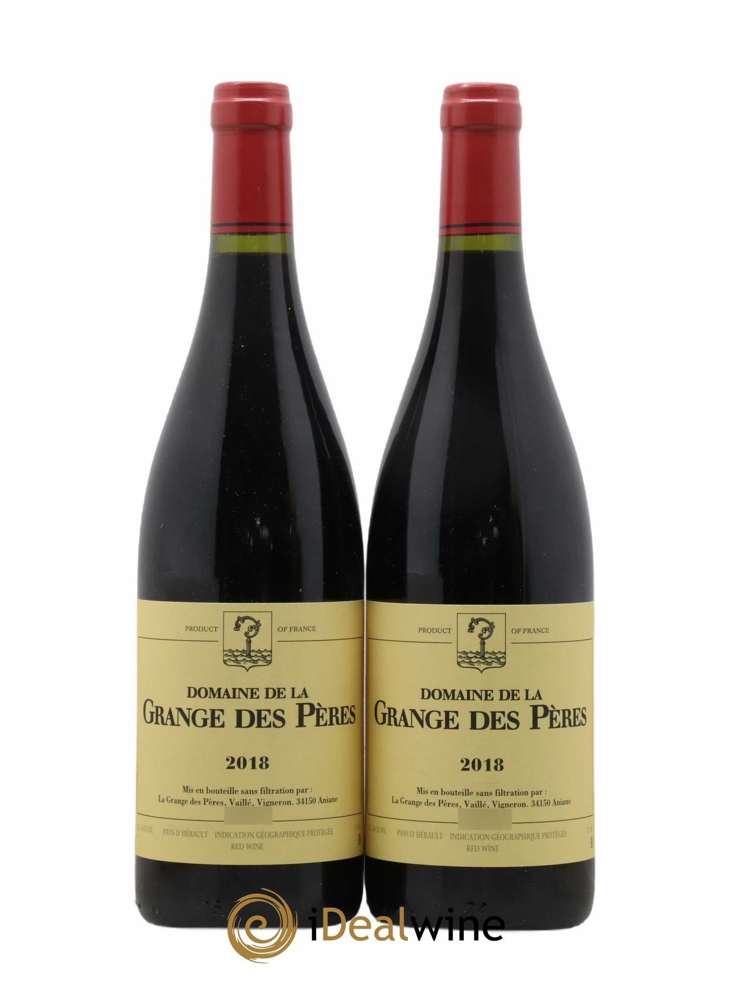 IGP Pays d'Hérault Grange des Pères Laurent Vaillé  2018 - Lot of 2 bottles - 0