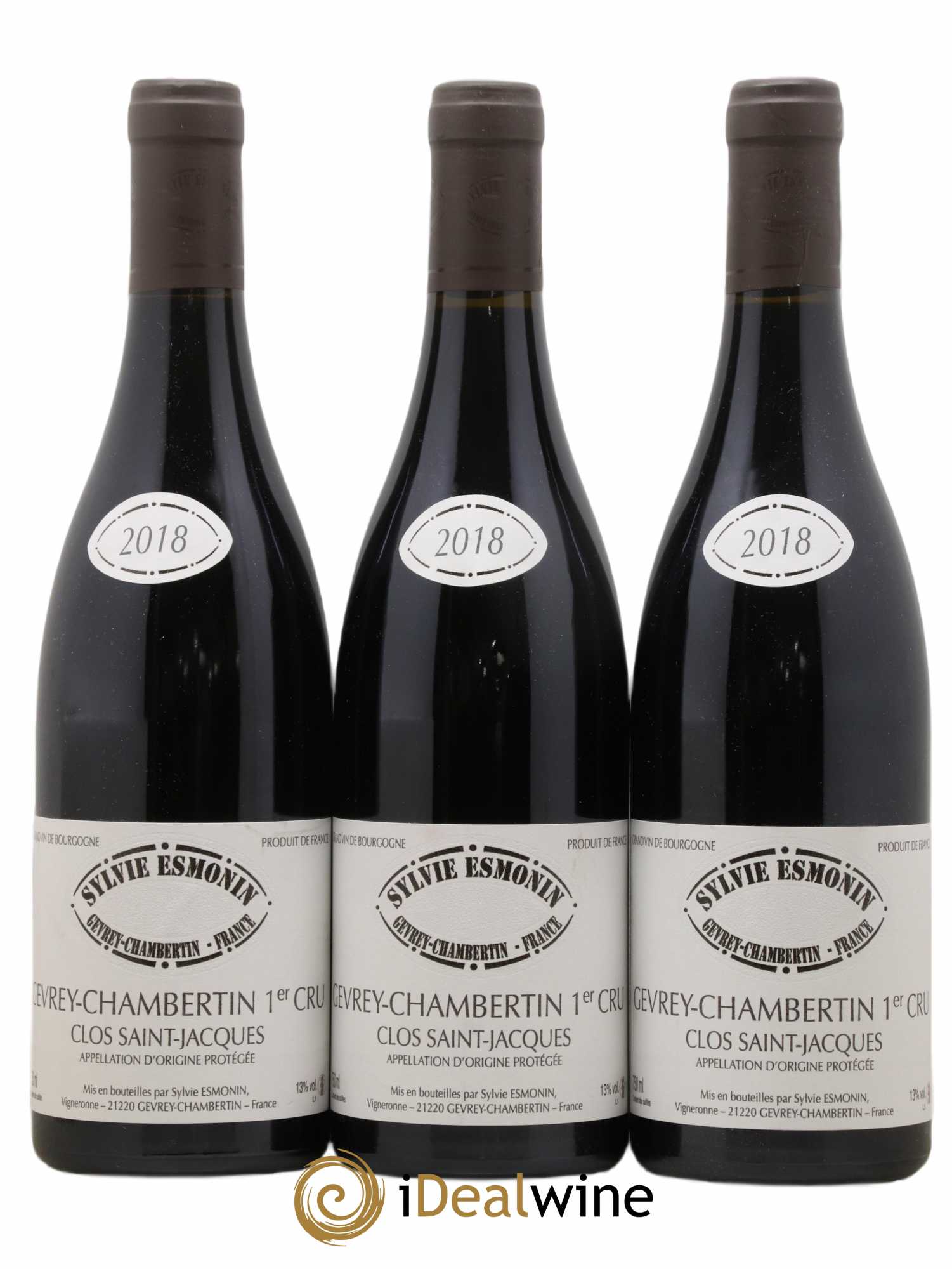 Gevrey-Chambertin 1er Cru Clos Saint Jacques Sylvie Esmonin  2018 - Lotto di 3 bottiglie - 0