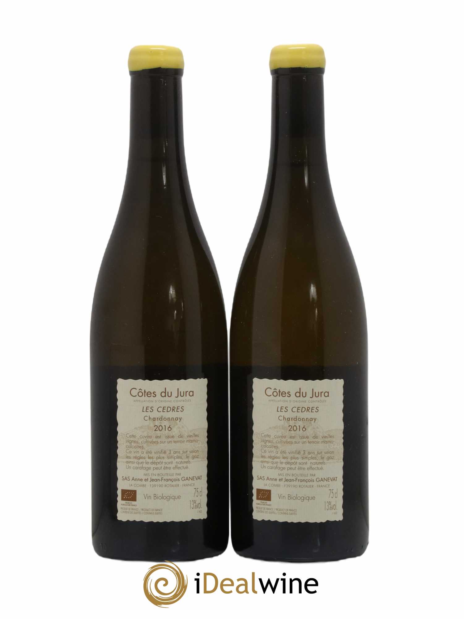 Vin de France (anciennement Côtes du Jura) Les Cèdres Anne et Jean François Ganevat  2016 - Lot of 2 bottles - 1