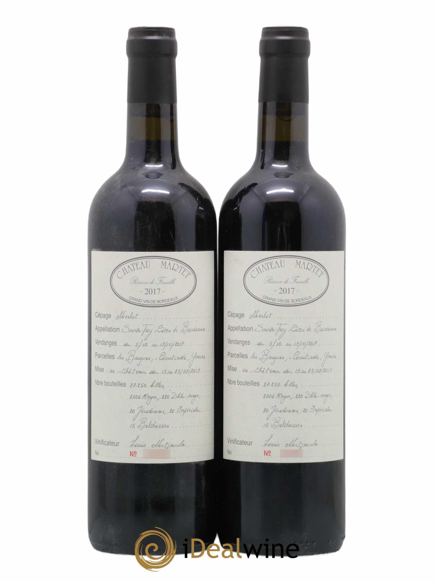 Château Martet 2017 - Lot de 2 bouteilles - 0