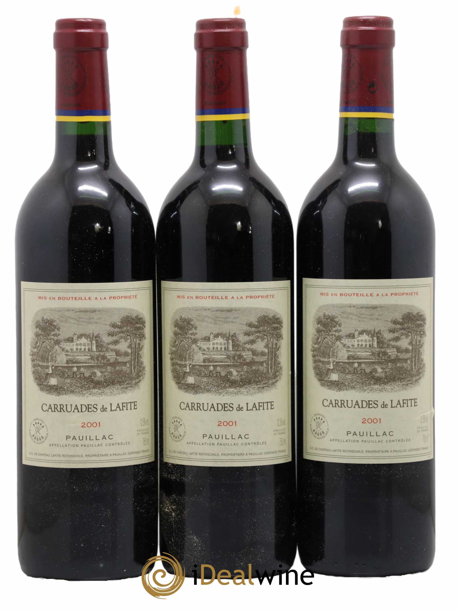 Carruades de Lafite Rothschild Second Vin 2001 - Lotto di 3 bottiglie - 0