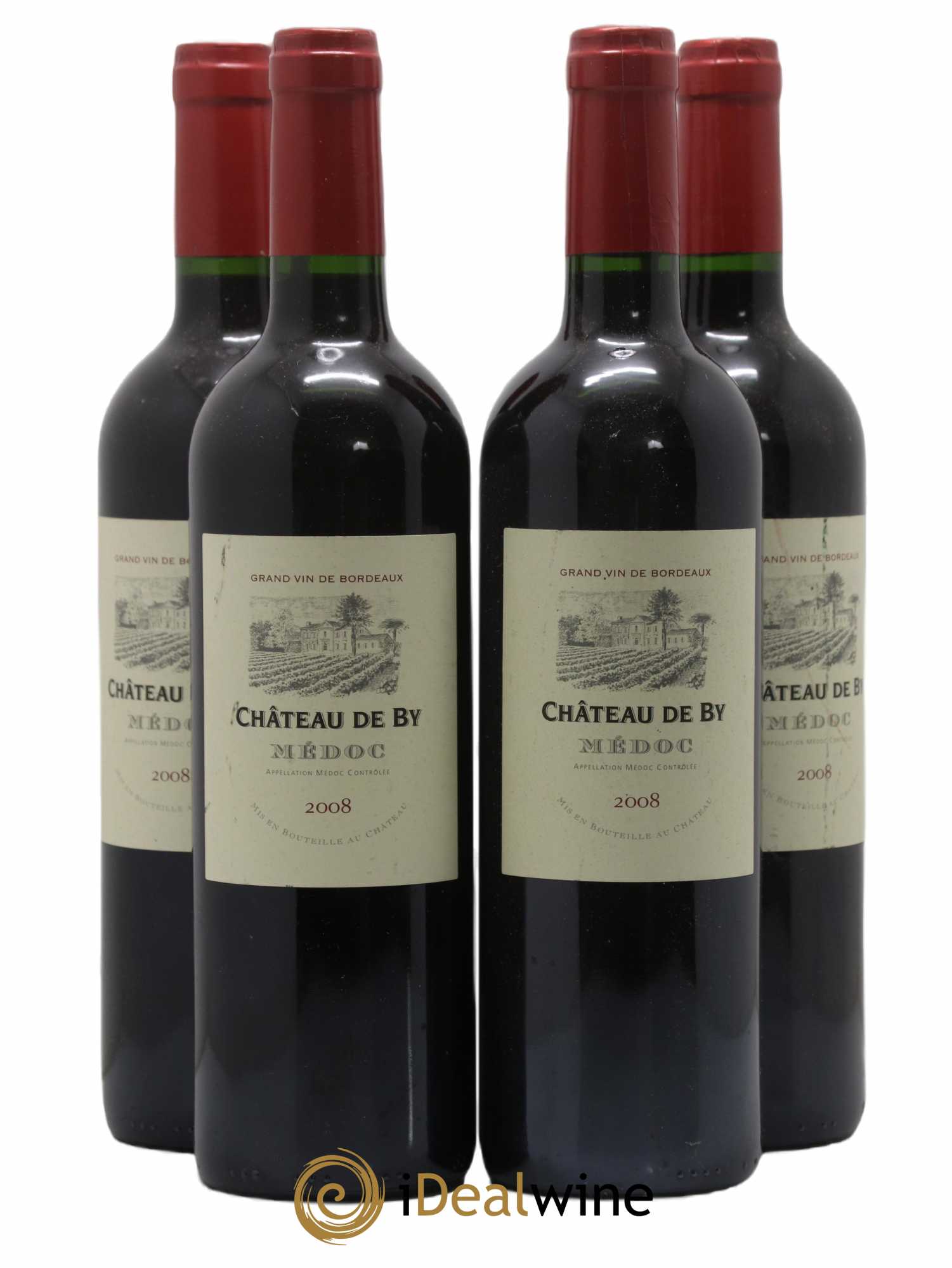 Médoc Château de By 2008 - Lotto di 4 bottiglie - 0