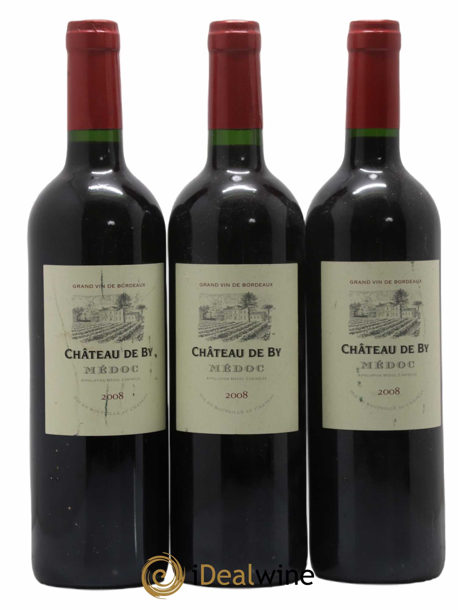 Médoc Château de By 2008 - Lot de 3 bouteilles - 0