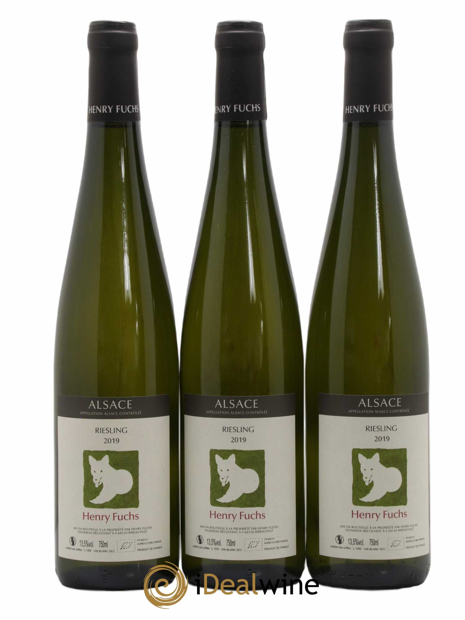 Alsace Riesling Henry Fuchs (no reserve) 2019 - Lot of 3 bottles - 0