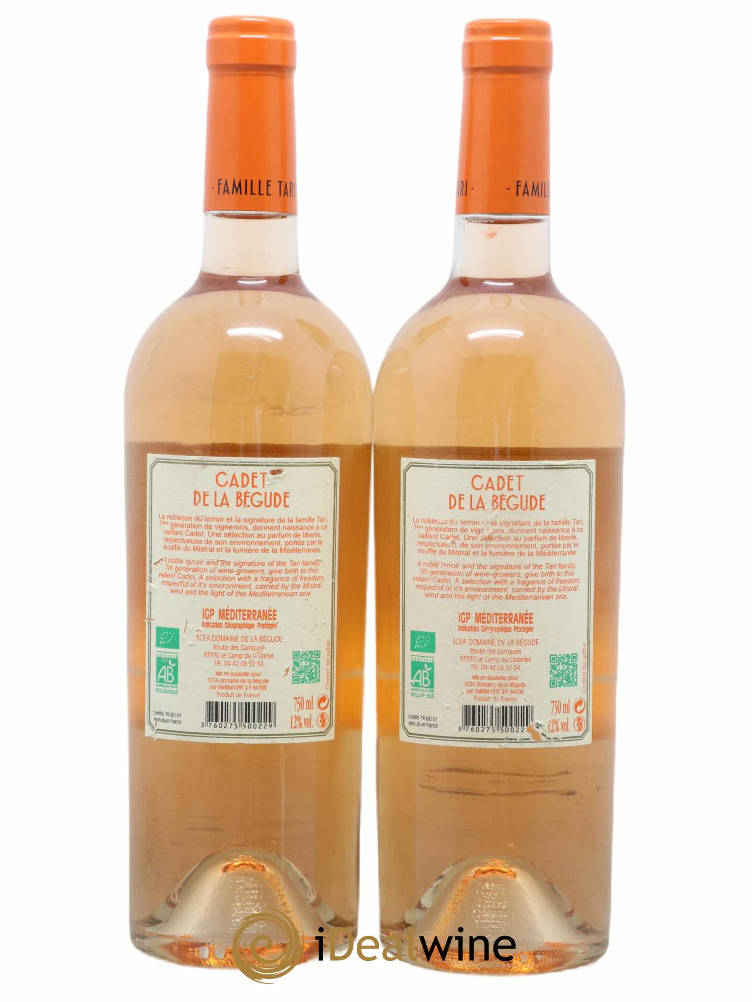 IGP Méditerranée La Bégude Cadet de la Bégude  (no reserve) 2020 - Lot of 2 bottles - 1