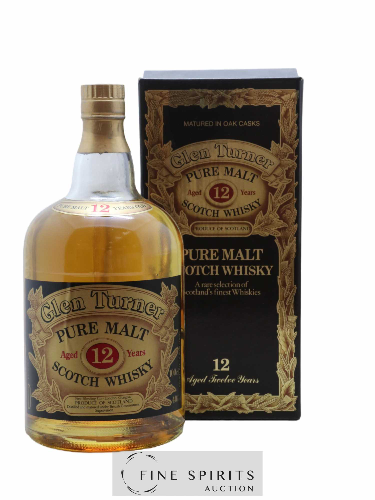 Glen Turner 12 years Of. Pure Malt - Lot de 1 bouteille - 0