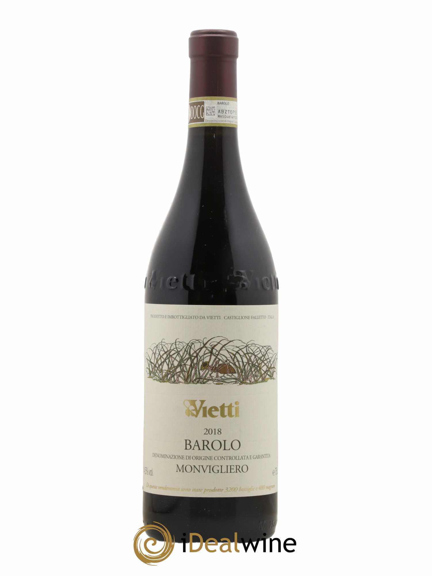 Barolo DOCG Monvigliero - Vietti 2018 - Lot de 1 bouteille - 1