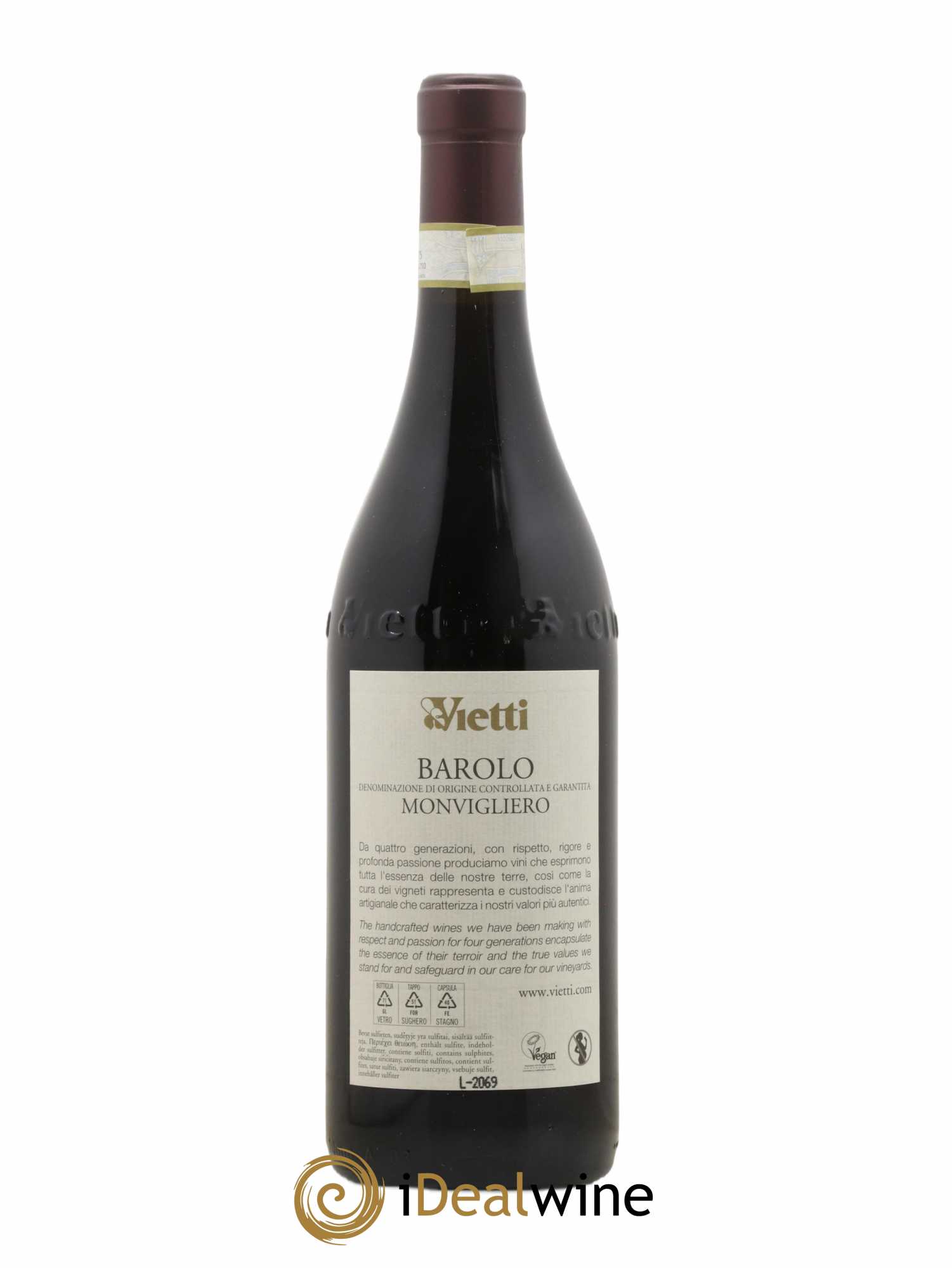 Barolo DOCG Monvigliero - Vietti 2018 - Lot de 1 bouteille - 2