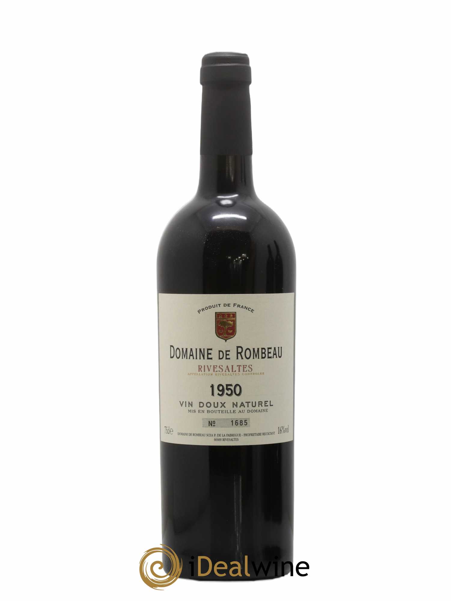 Rivesaltes Domaine de Rombeau 1950 - Lot de 1 bouteille - 0