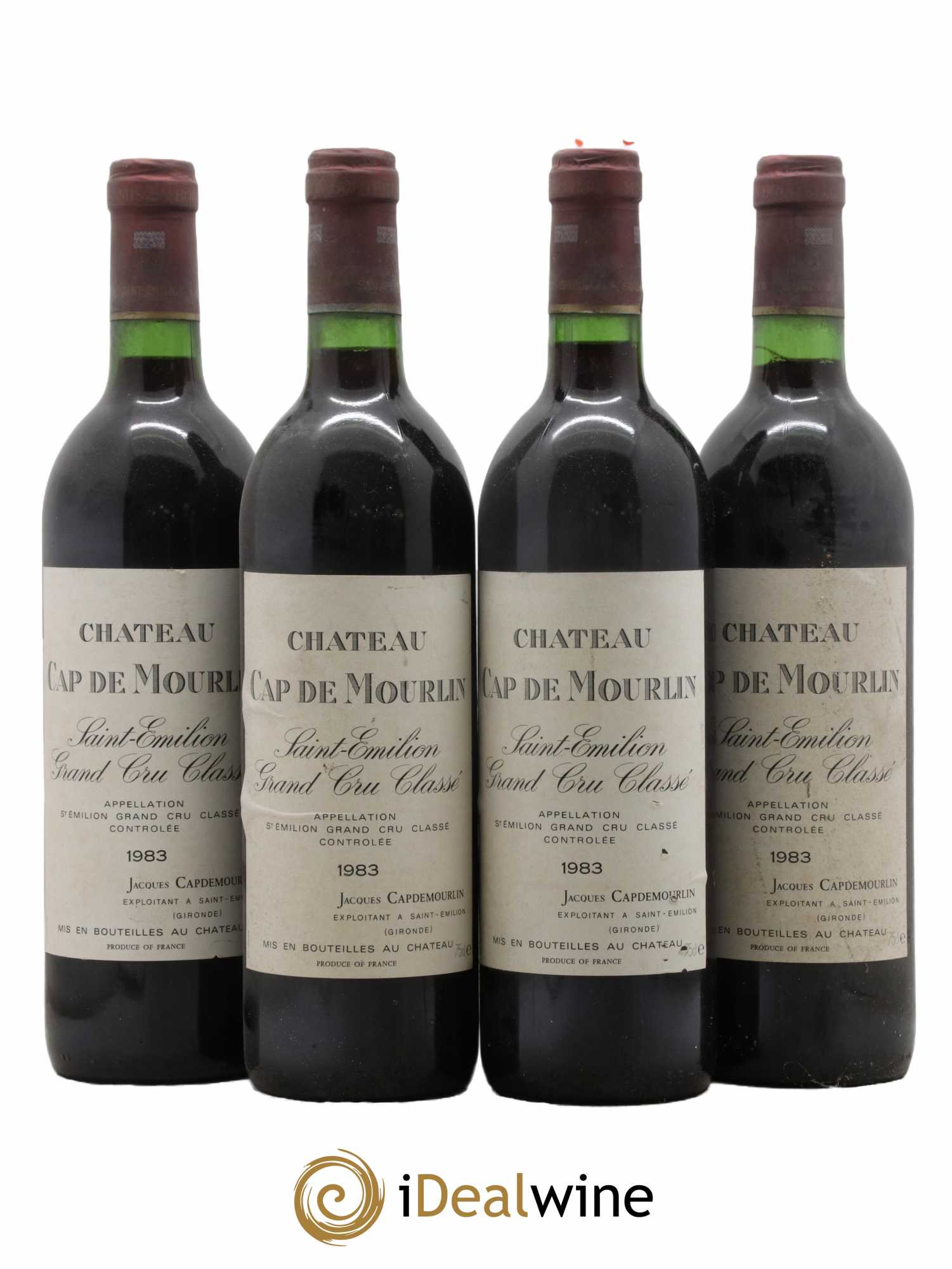 Château Cap de Mourlin Grand Cru Classé 1983 - Lot of 4 bottles - 0