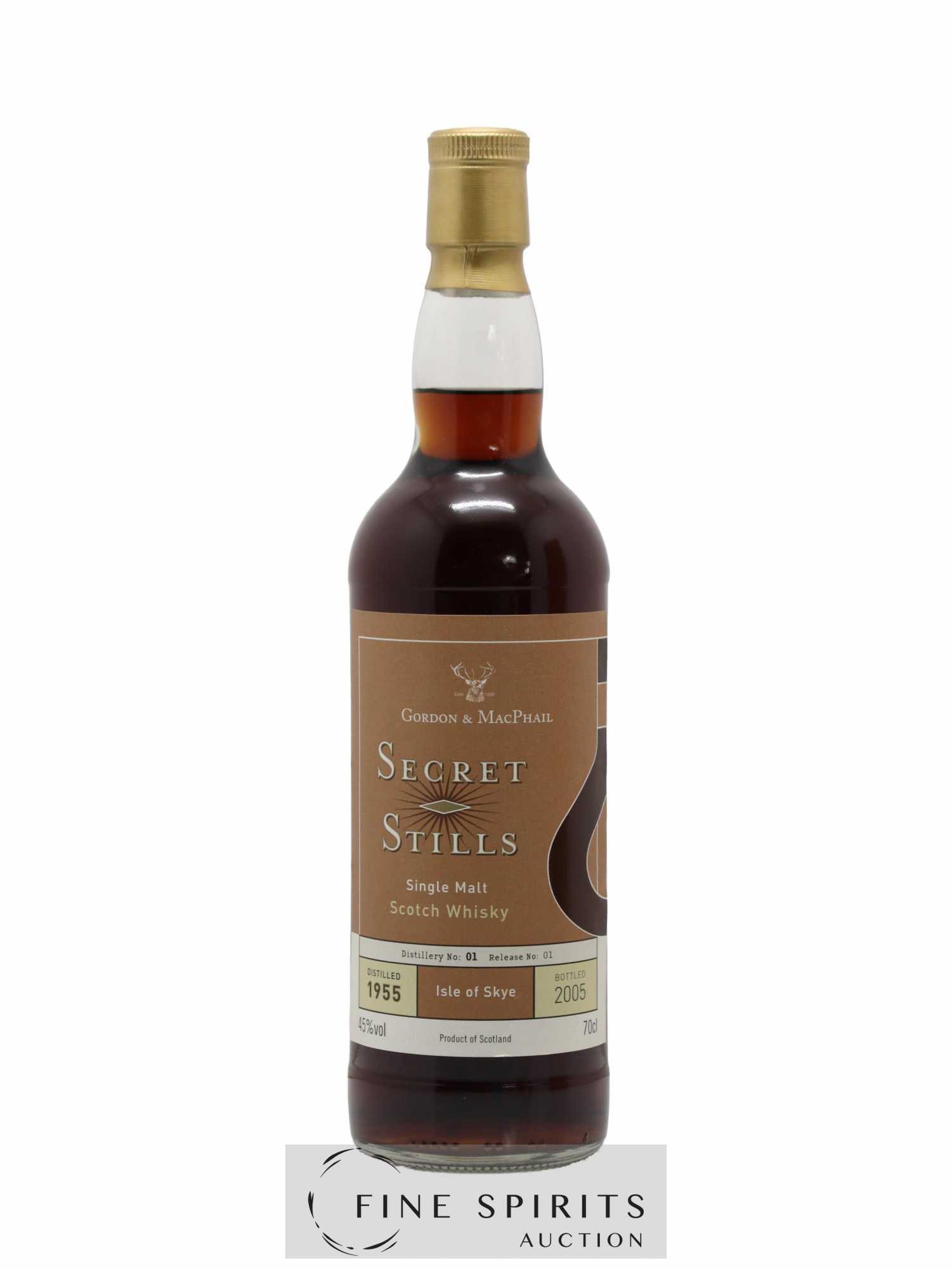 Secret Stills 1955 Gordon & MacPhail Number 01-01 Cask n°1312 - bottled 2005 - Lot de 1 bouteille - 1