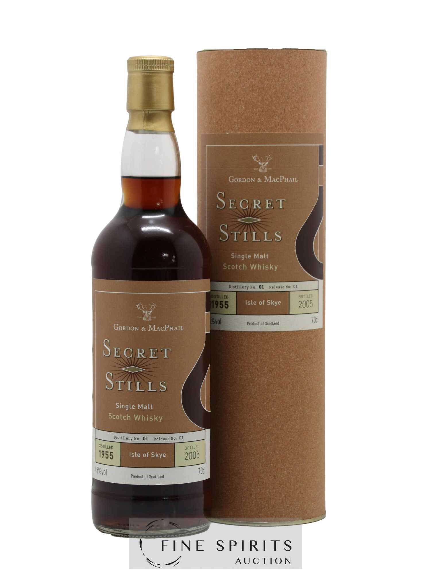 Secret Stills 1955 Gordon & MacPhail Number 01-01 Cask n°1312 - bottled 2005 - Lot de 1 bouteille - 0