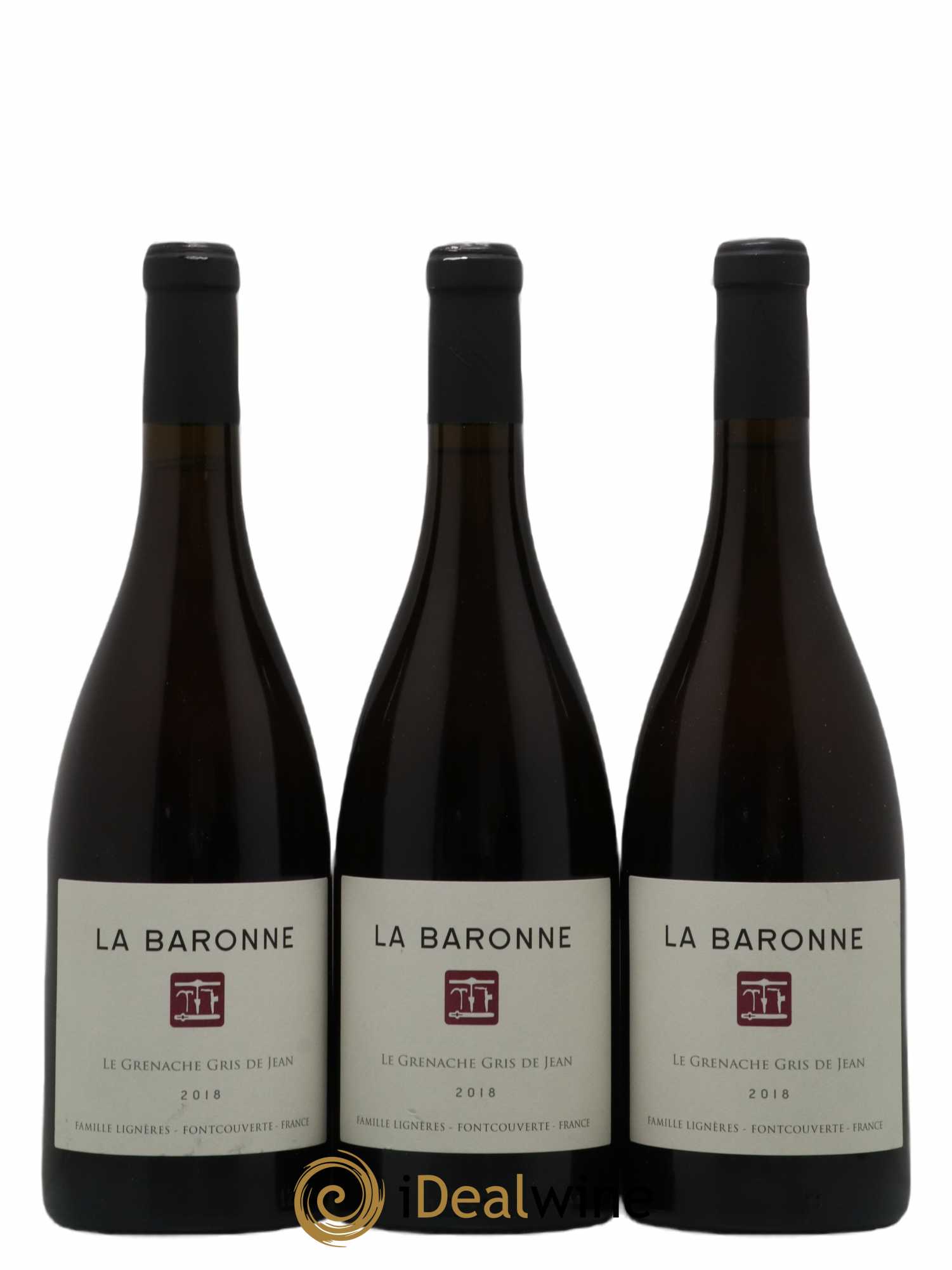 Vin de France Le Grenache Gris de Jean Château la Baronne - Lignières 2018 - Lot de 3 bouteilles - 0