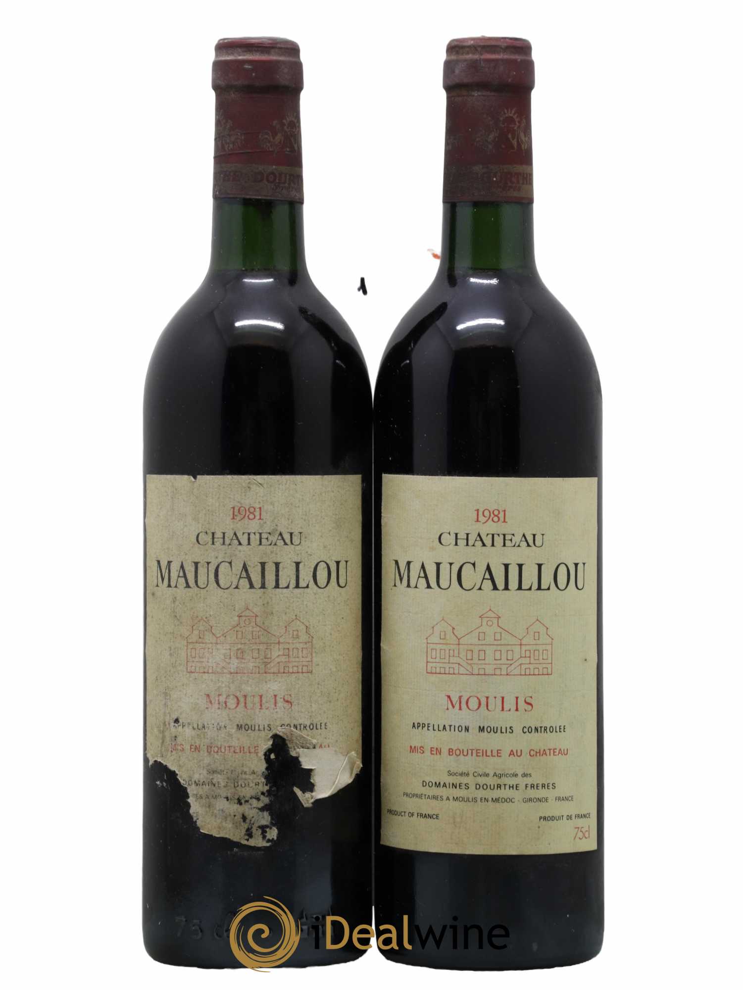 Château Maucaillou 1981 - Lot de 2 bouteilles - 0