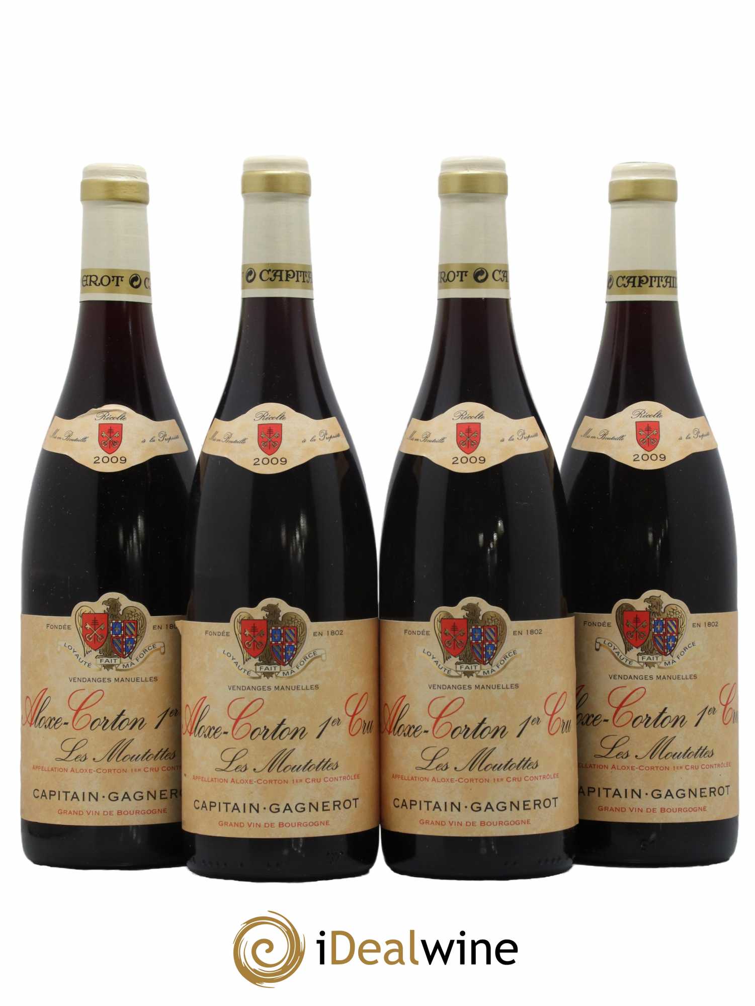 Aloxe-Corton 1er Cru Les Moutottes Capitain Gagnerot 2009 - Lot of 4 bottles - 0