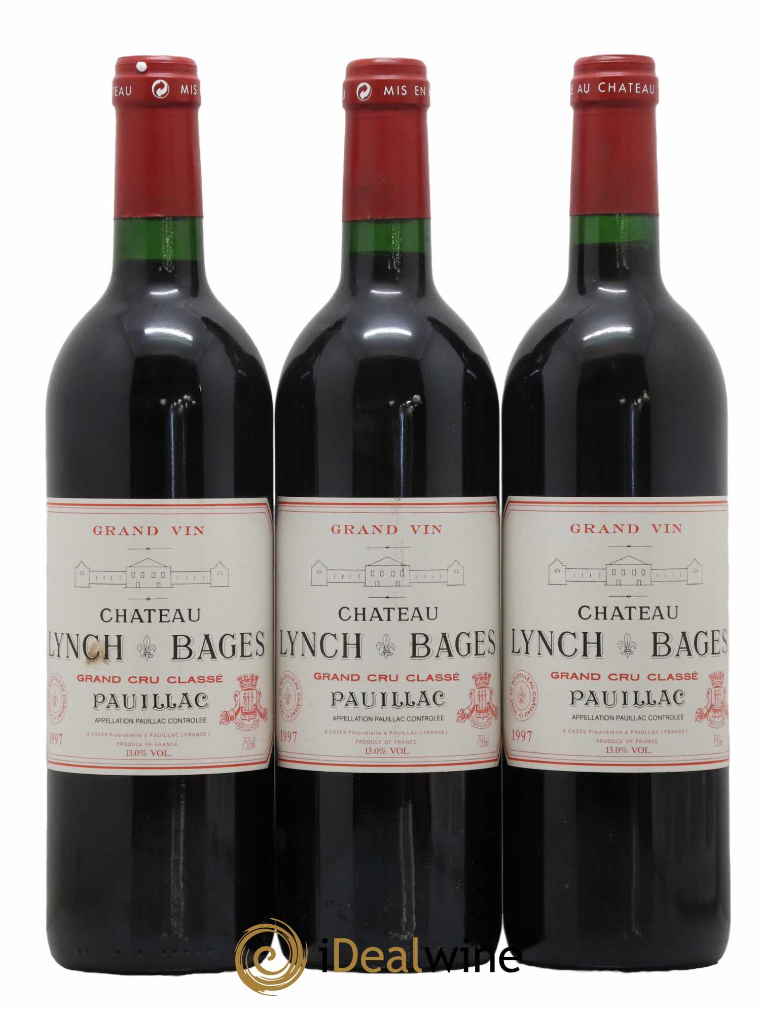 Château Lynch Bages 5ème Grand Cru Classé 1997 - Lotto di 3 bottiglie - 0