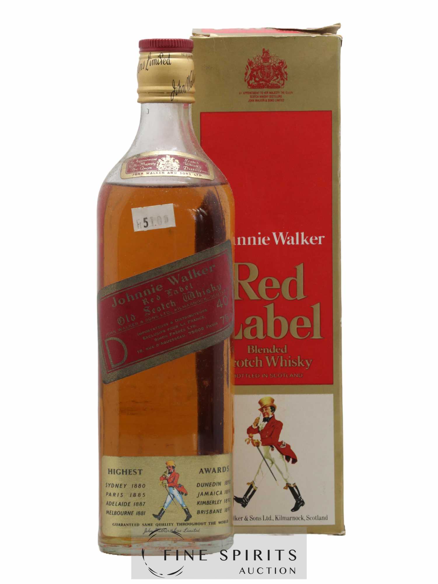 Johnnie Walker Of. Red Label (75cl.) - Lot of 1 bottle - 0