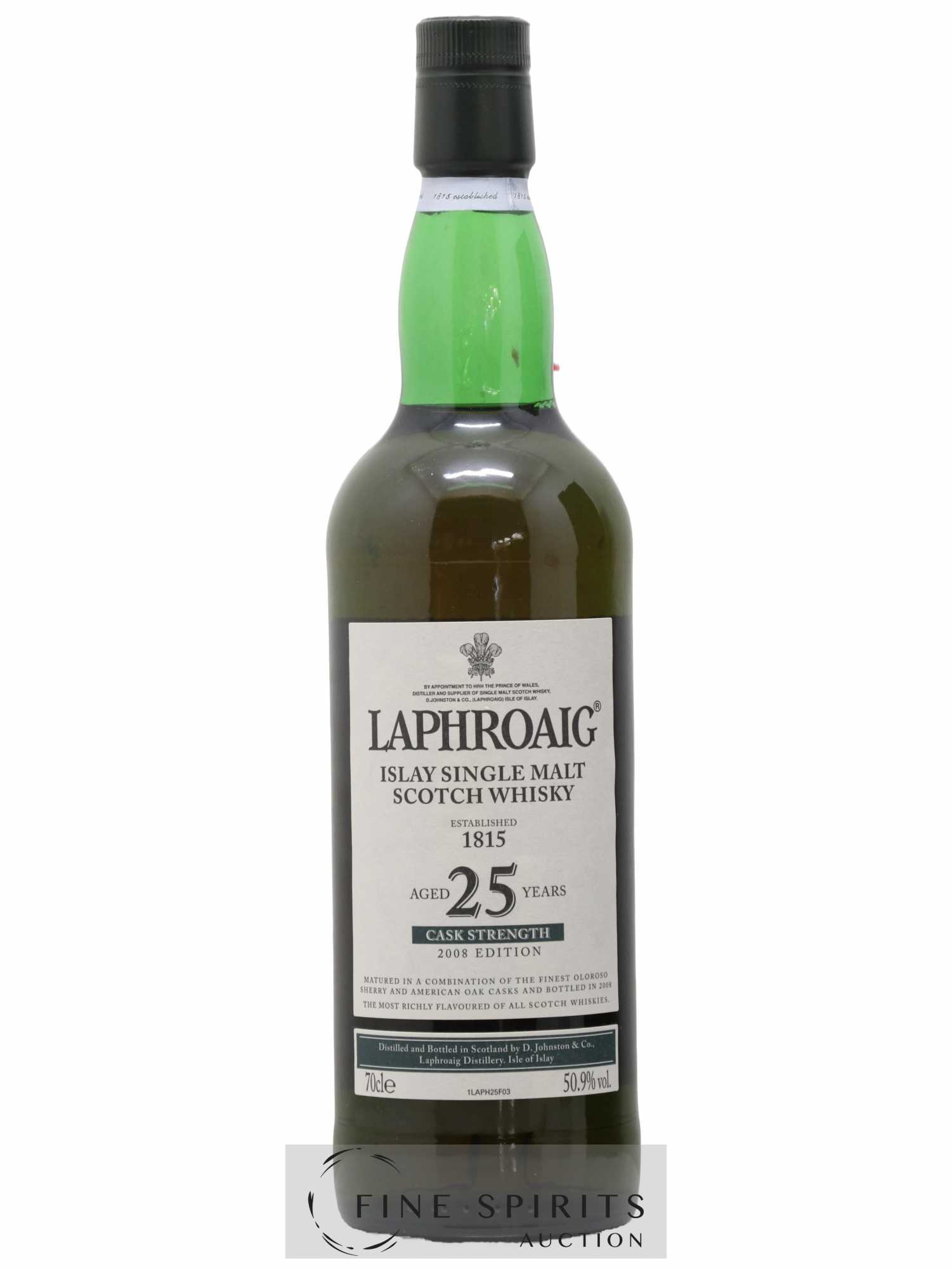 Laphroaig 25 years Of. 2008 Edition Cask Strength - Lot de 1 bouteille - 1