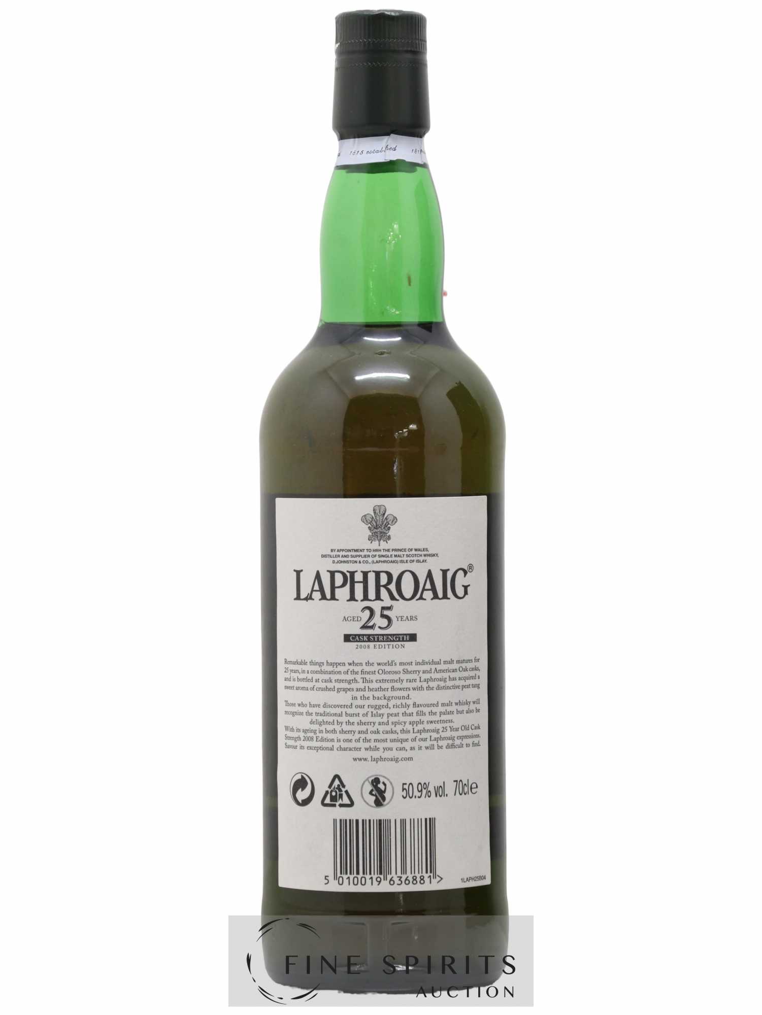 Laphroaig 25 years Of. 2008 Edition Cask Strength - Lot de 1 bouteille - 2