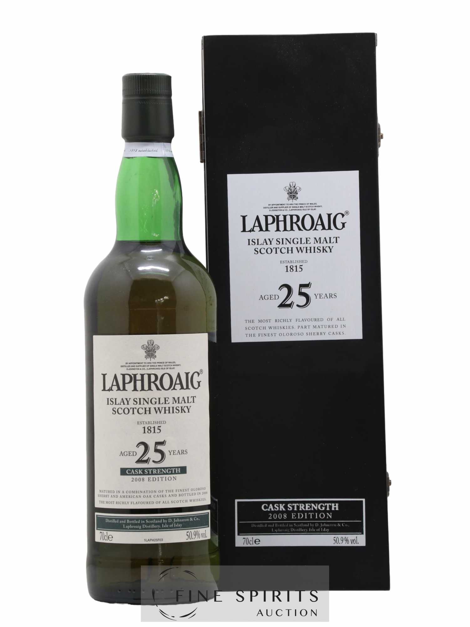 Laphroaig 25 years Of. 2008 Edition Cask Strength - Lot de 1 bouteille - 0