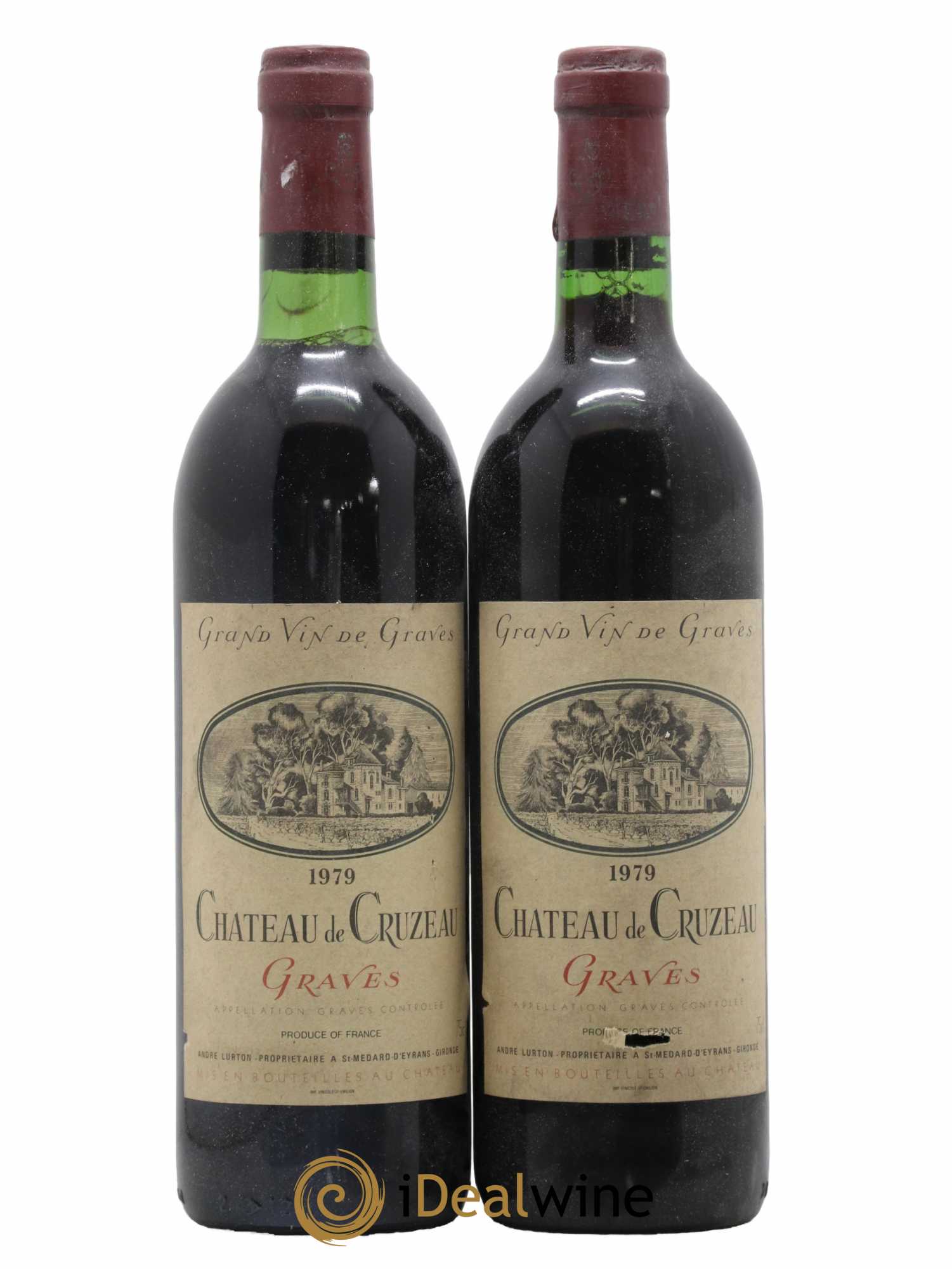 Château de Cruzeau 1979 - Lot de 2 bouteilles - 0