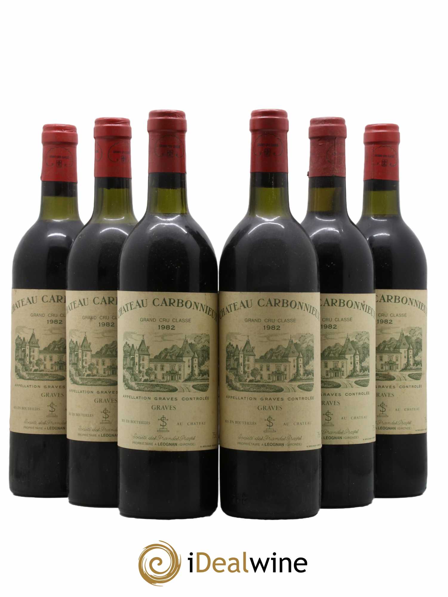 Château Carbonnieux Cru Classé de Graves 1982 - Lot of 6 bottles - 0