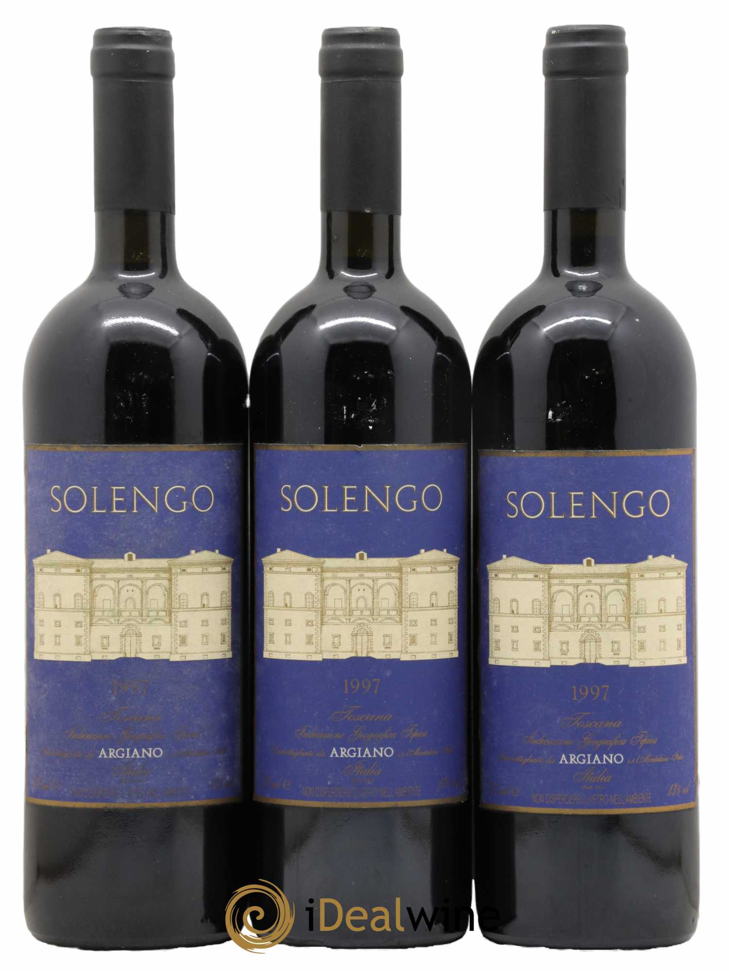 IGT Toscane Solengo Argiano 1997 - Lot de 3 bouteilles - 0