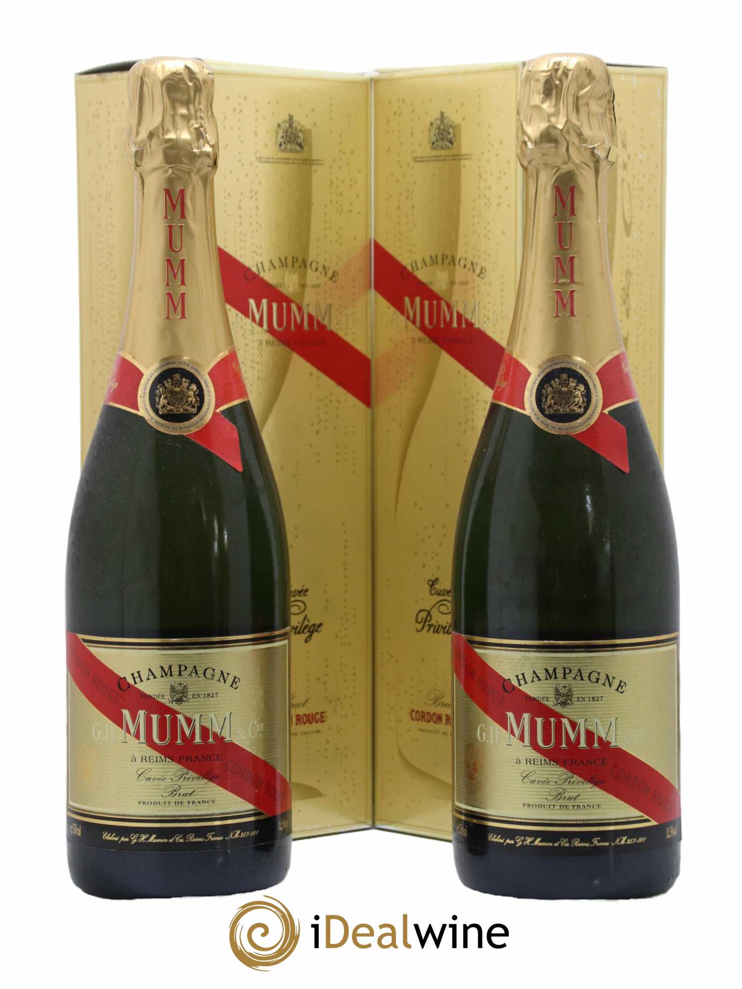 Cordon Rouge Mumm Cuvée Privilège - Lot of 2 bottles - 0