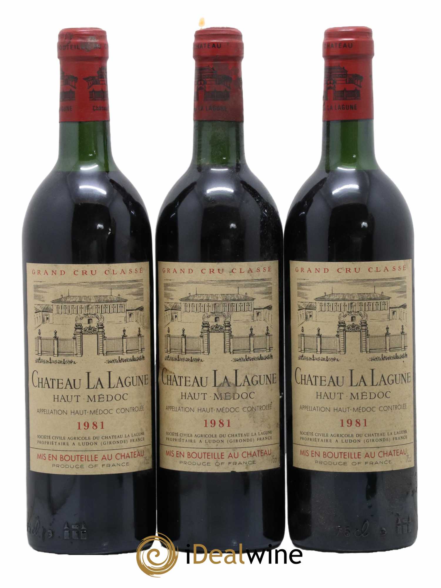 Château la Lagune 3ème Grand Cru Classé 1981 - Lotto di 3 bottiglie - 0