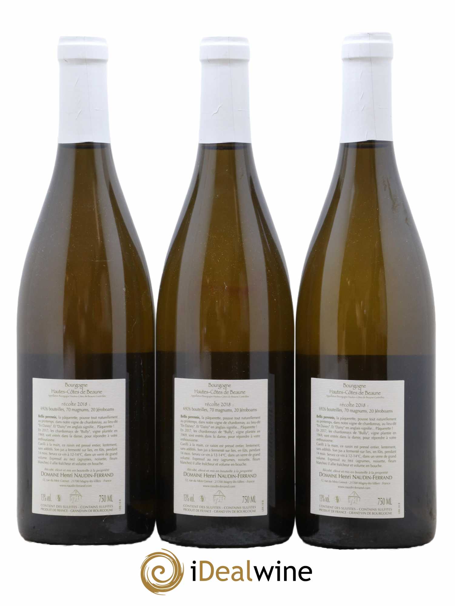 Hautes Côtes de Beaune Bellis Perennis Naudin-Ferrand (Domaine) 2018 - Lot of 3 bottles - 1