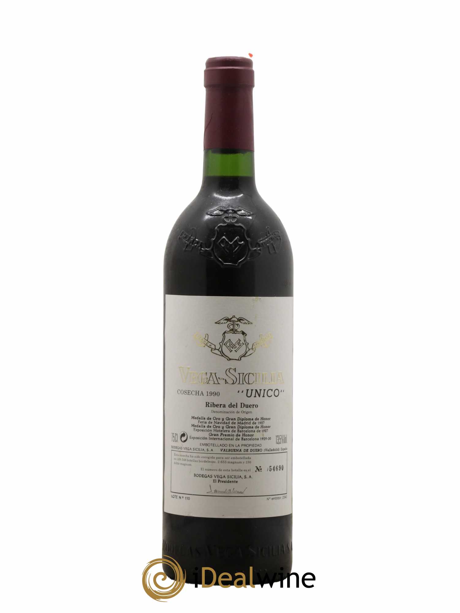 Ribera Del Duero DO Vega Sicilia Unico Famille Alvarez  1990 - Posten von 1 Flasche - 0