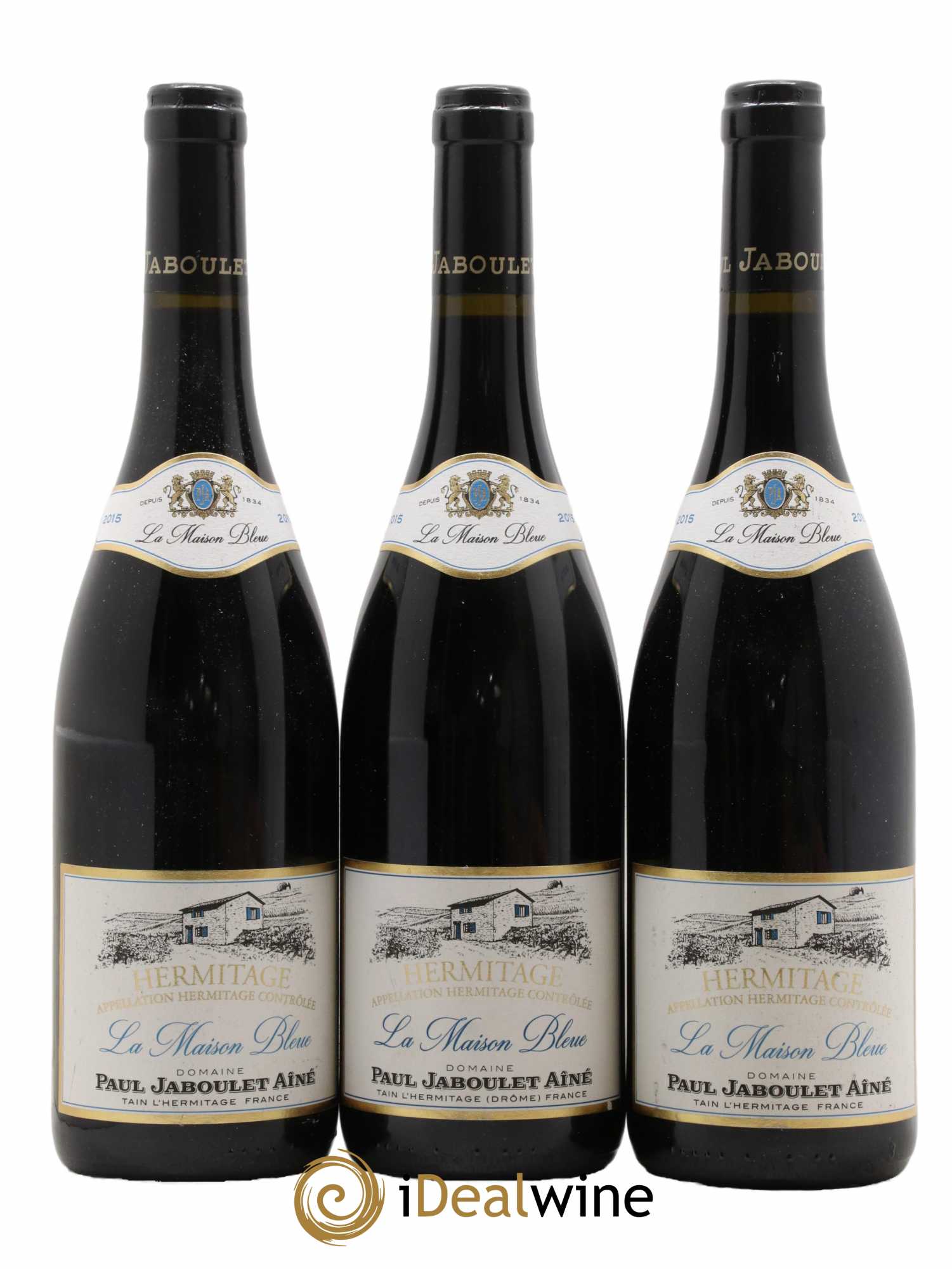 Hermitage La Maison Bleue Paul Jaboulet Ainé 2015 - Lot of 3 bottles - 0